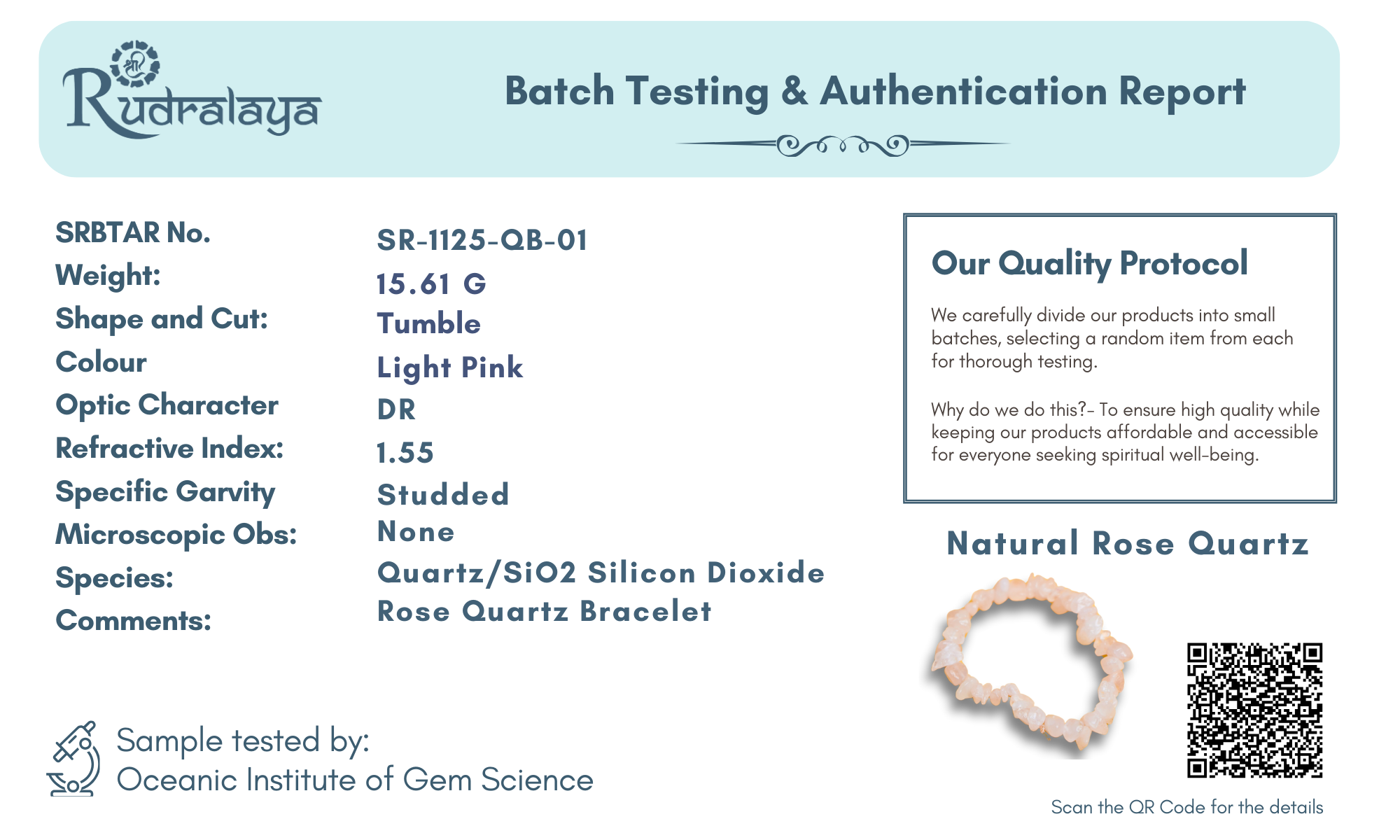 Natural Rose Quartz Chips Bracelet – Stone of Love & Harmony