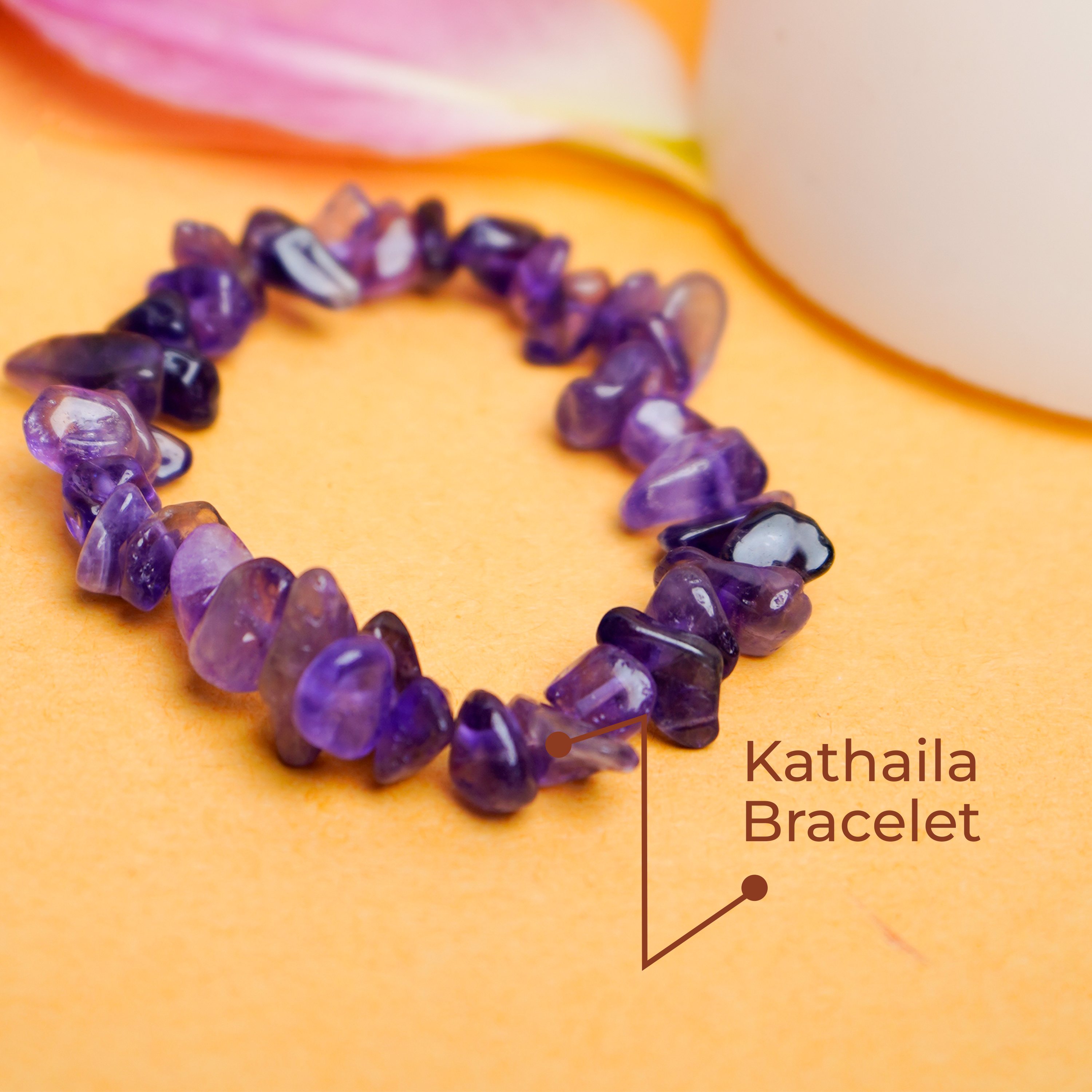 Natural Amethyst Quartz Chips Bracelet