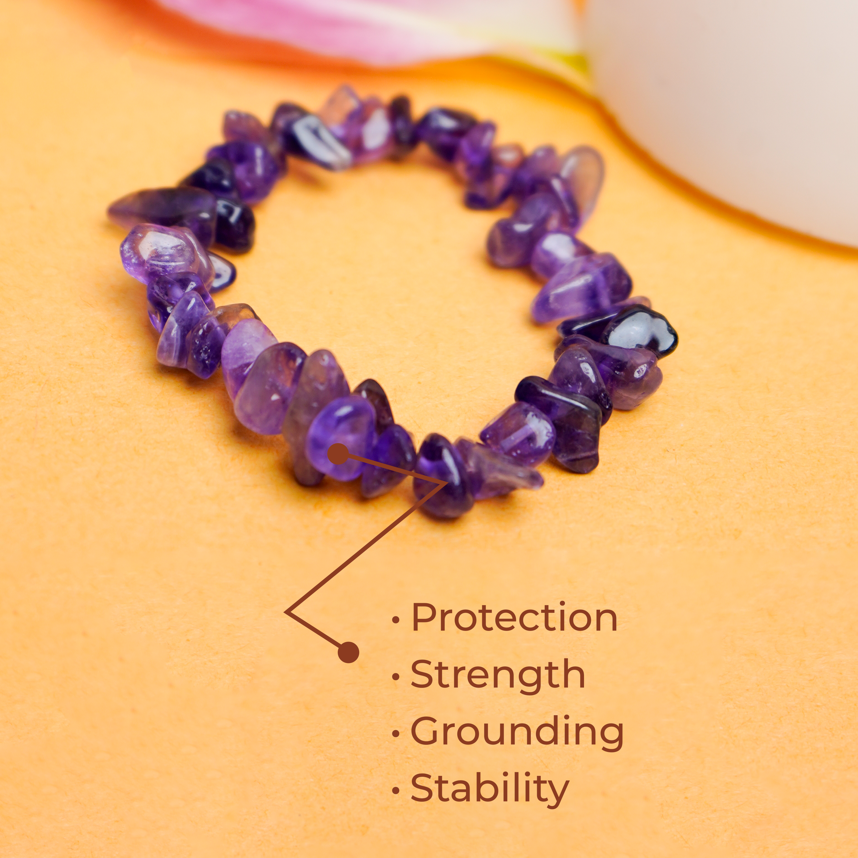 Natural Amethyst Quartz Chips Bracelet