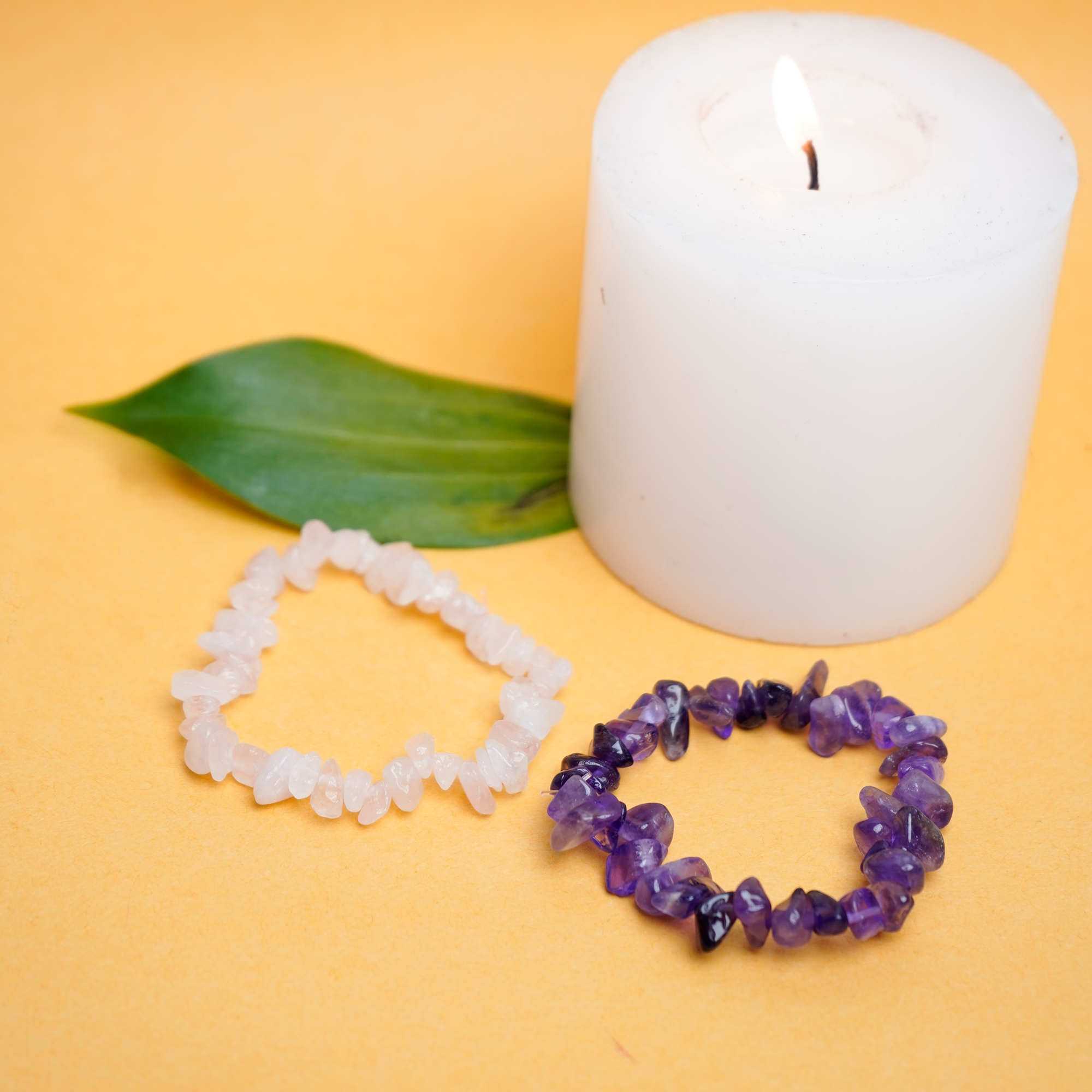 Love & Heal Combo with Rose Quartz and Amethyst