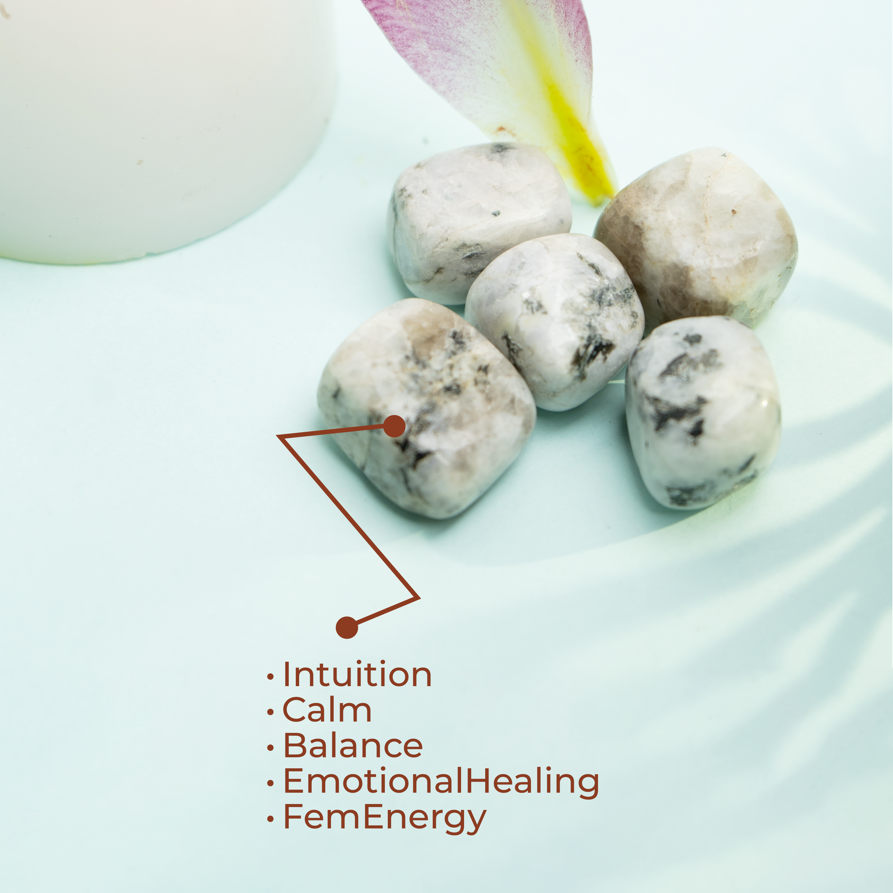 Natural Moon Stone Tumble Stone