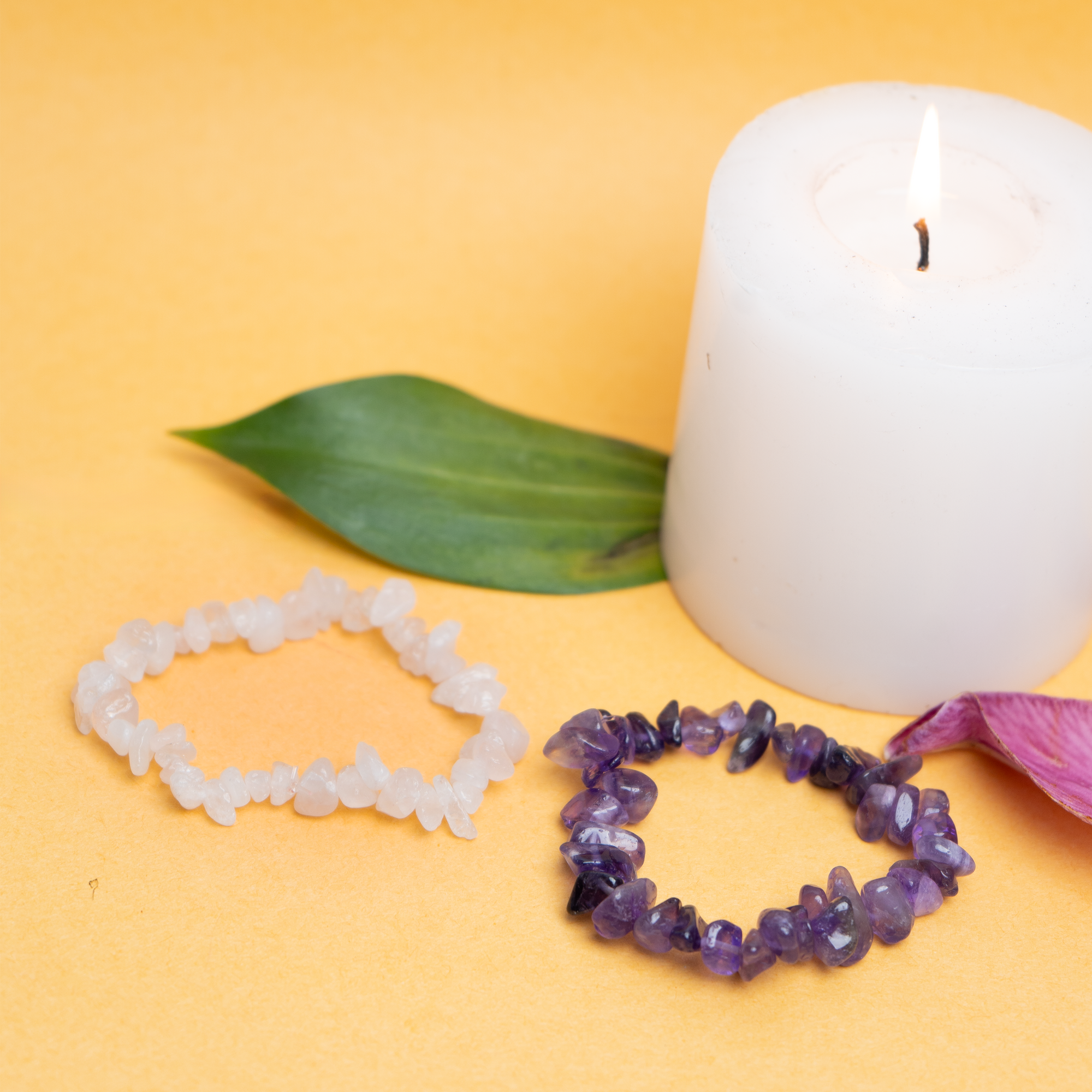 Love & Heal Combo with Rose Quartz and Amethyst