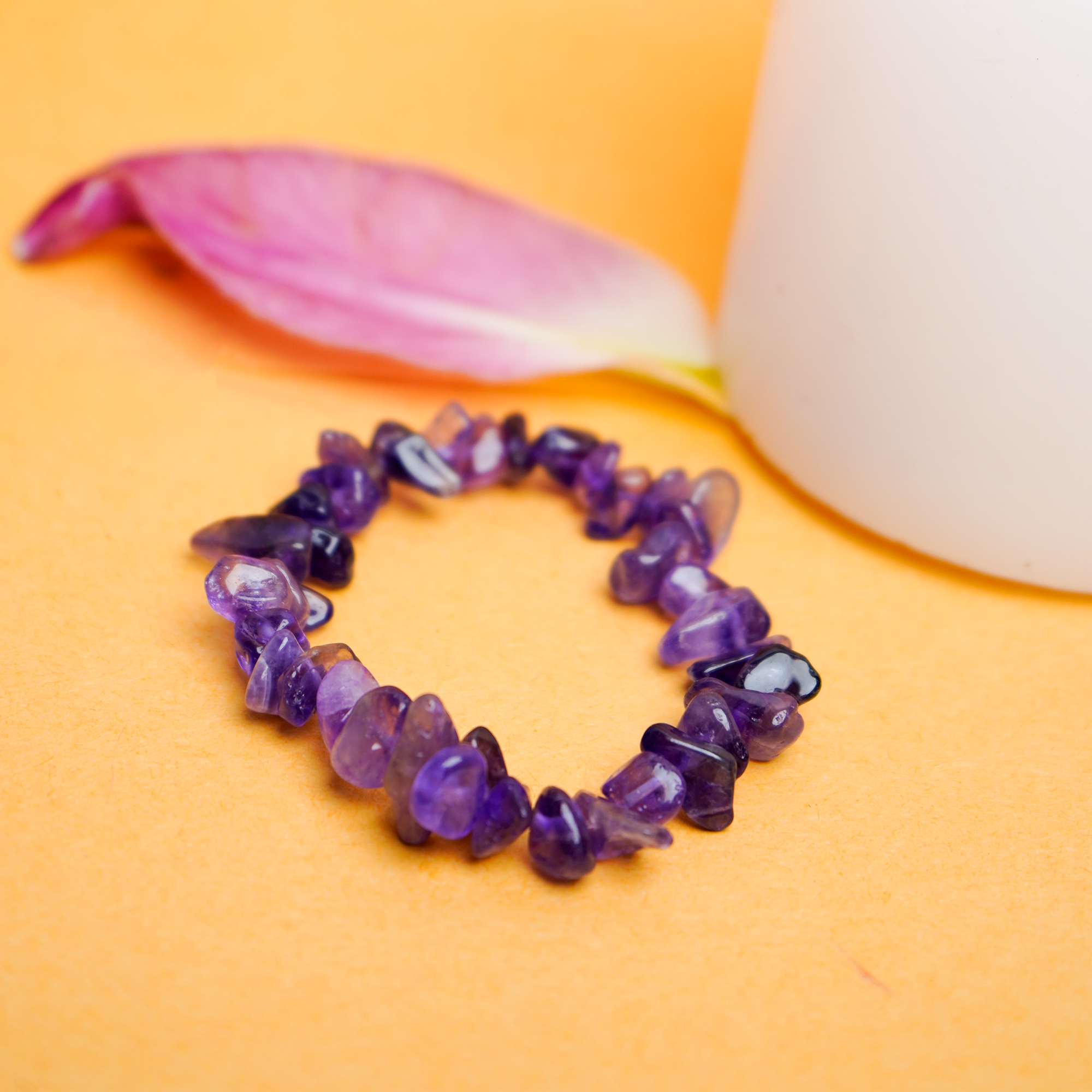 Natural Amethyst Quartz Chips Bracelet