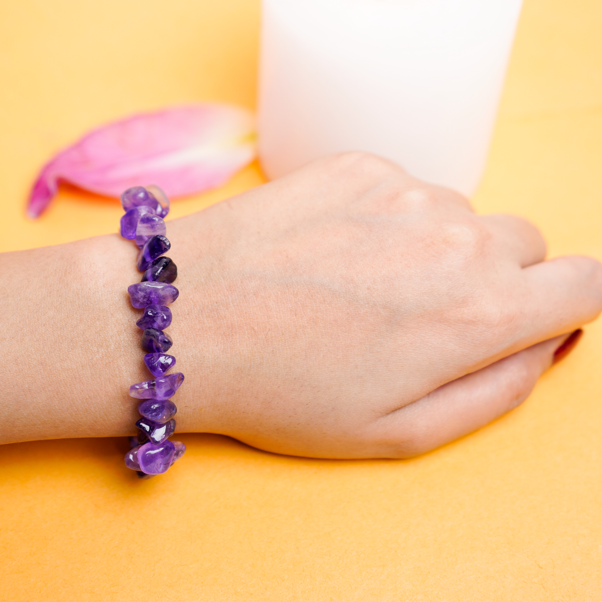 Natural Amethyst Quartz Chips Bracelet