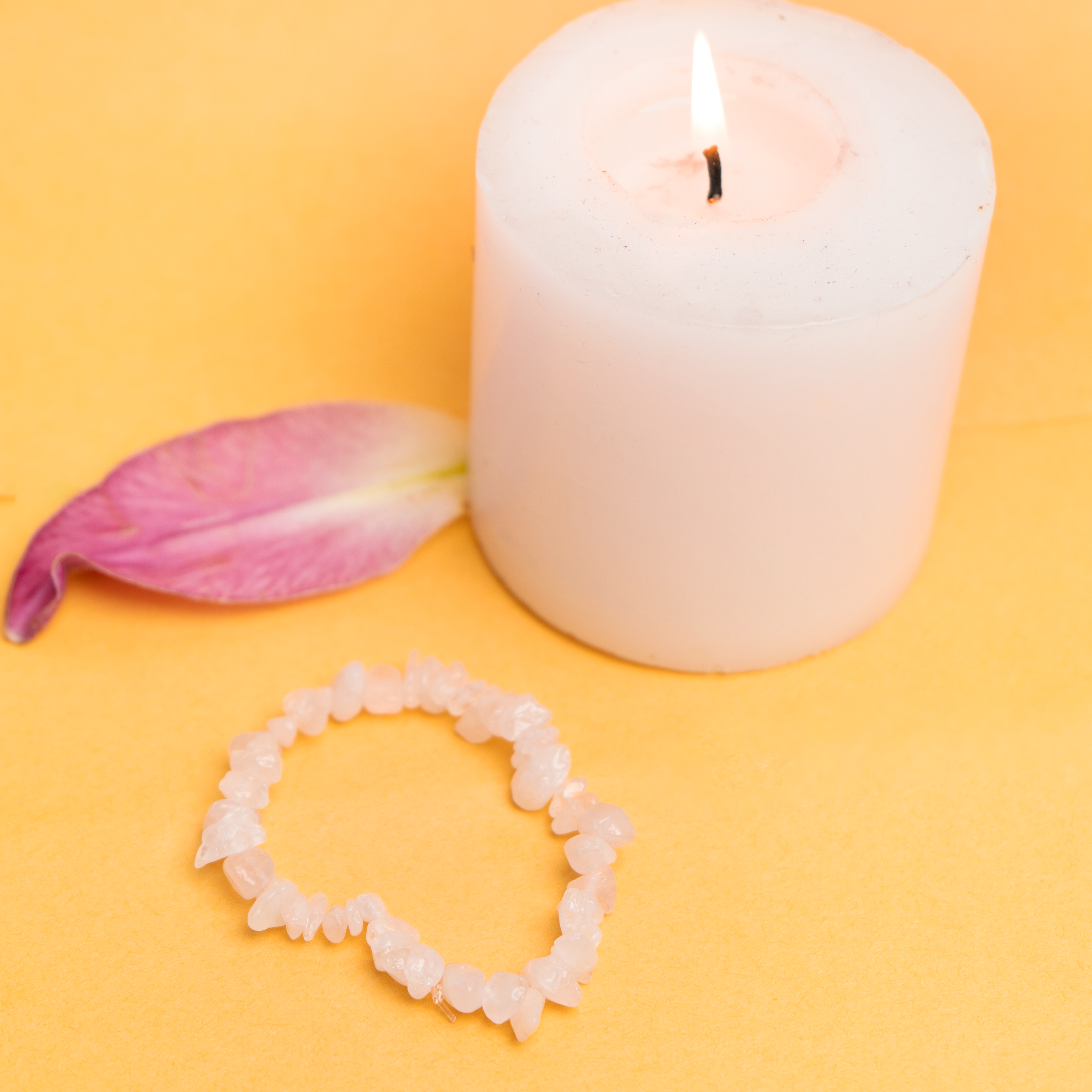 Natural Rose Quartz Chips Bracelet – Stone of Love & Harmony