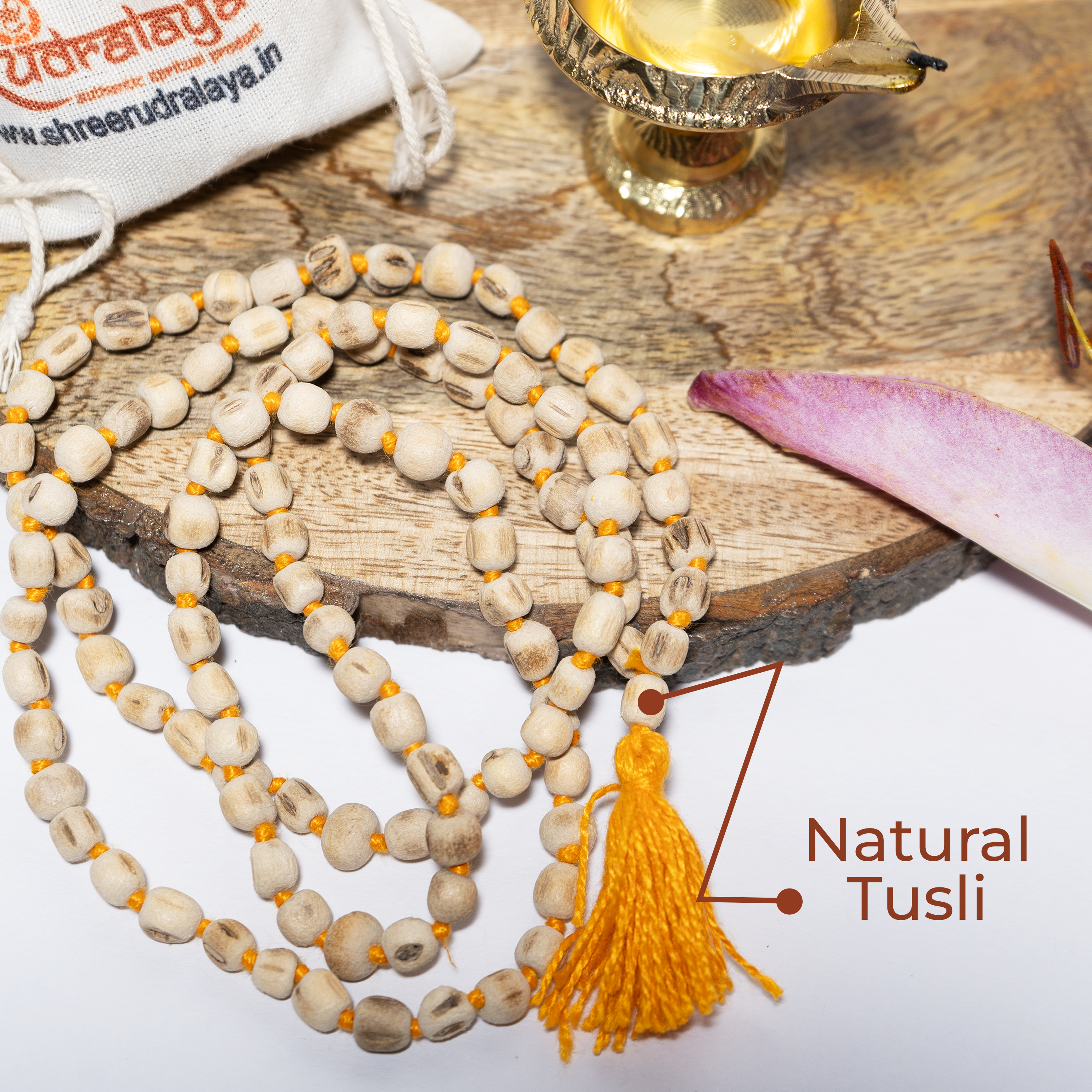 Natural Tulsi Mala | 108+1 Beads Spiritual Japa Mala for Meditation