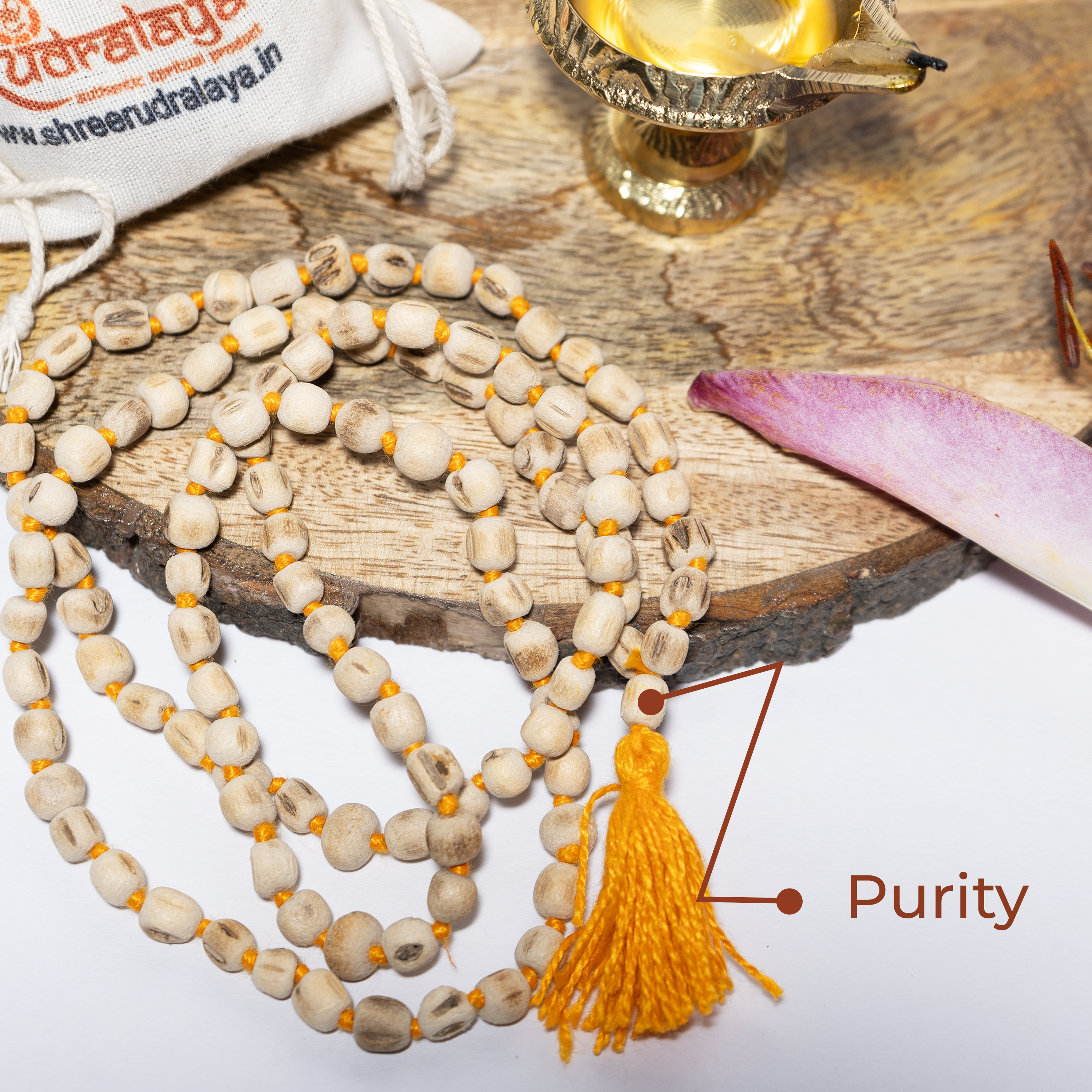 Natural Tulsi Mala | 108+1 Beads Spiritual Japa Mala for Meditation