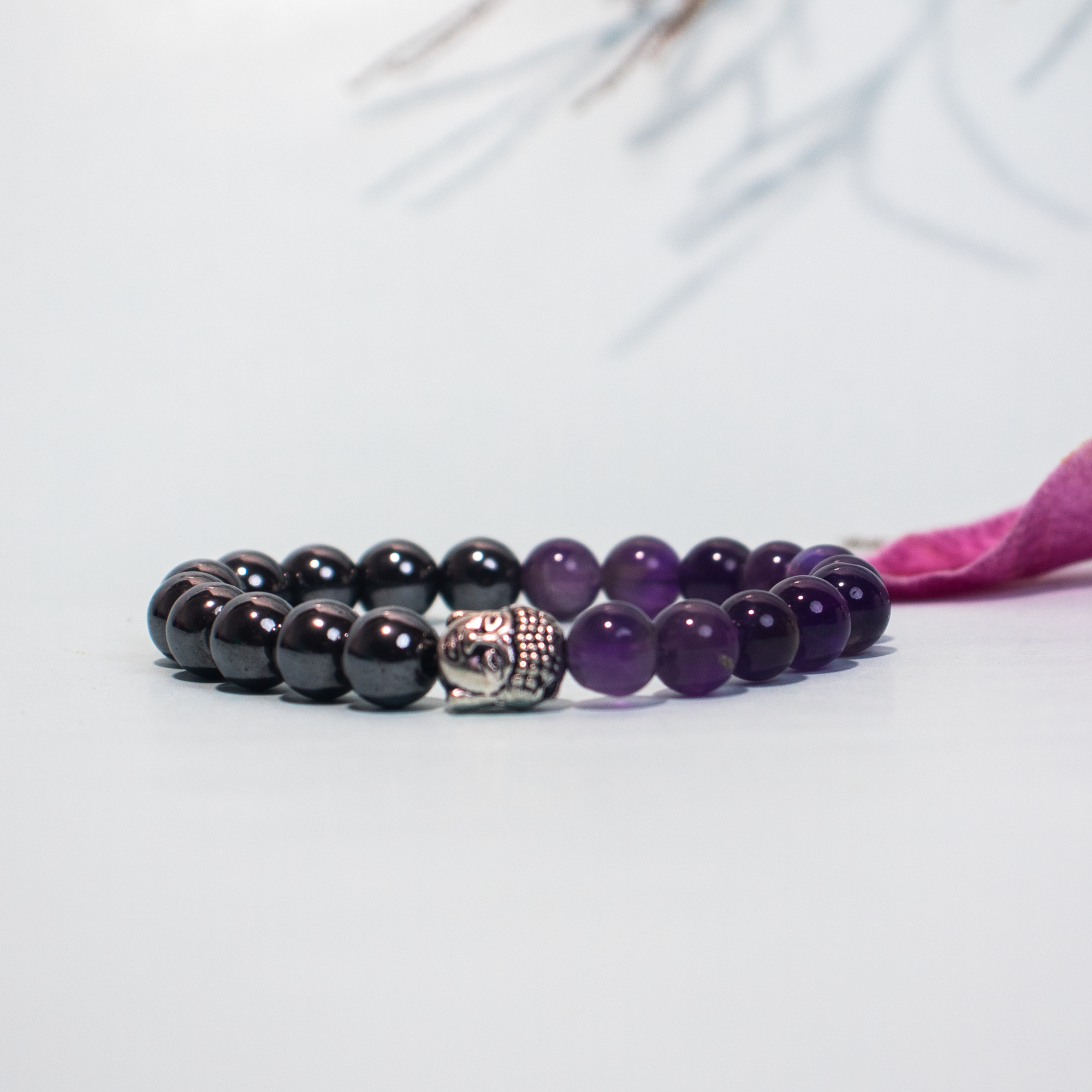 Hematite & Amethyst Bracelet | Healing Crystal