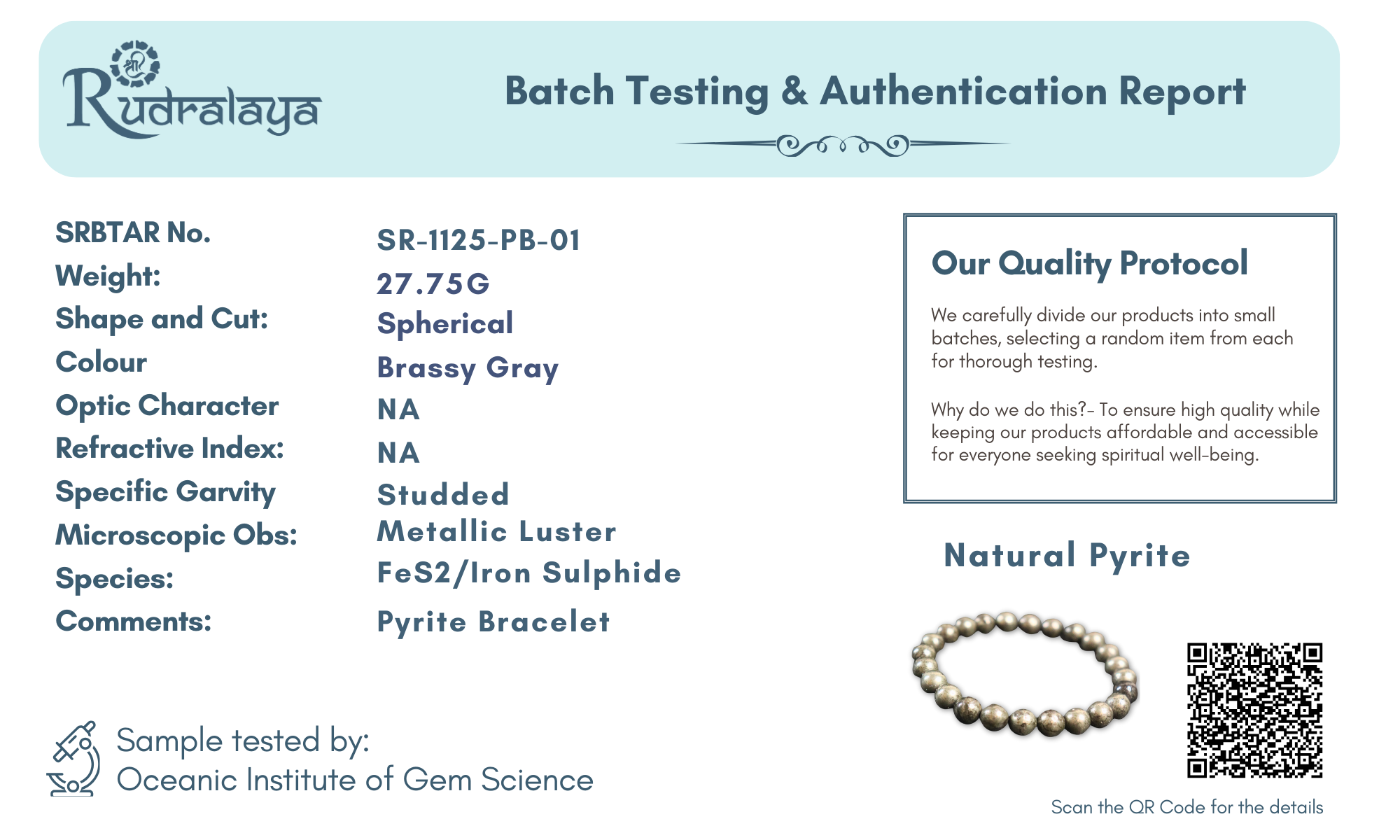 Natural Raw Pyrite Bracelet for Wealth & Money