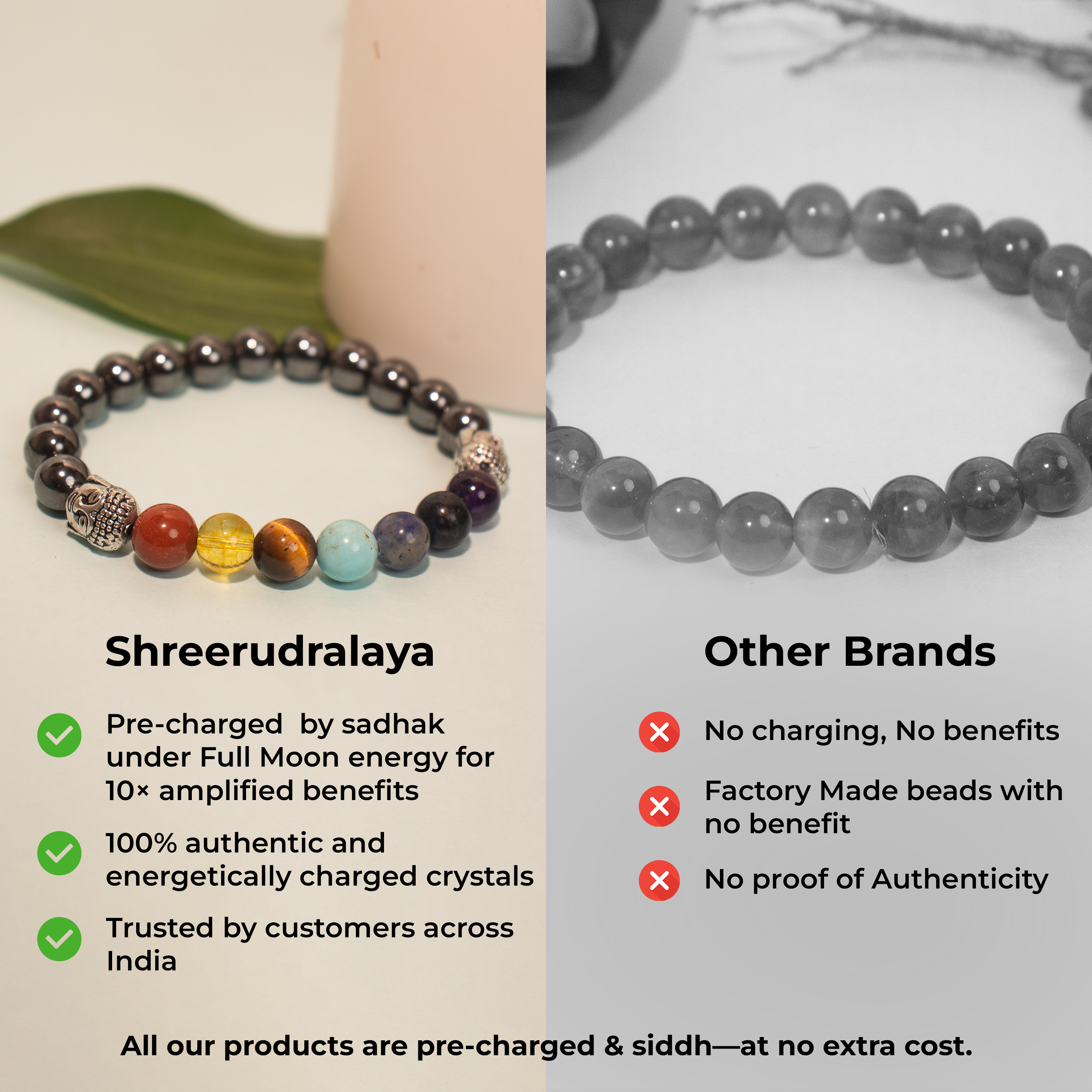 Natural Hematite with 7 Chakra Bracelet