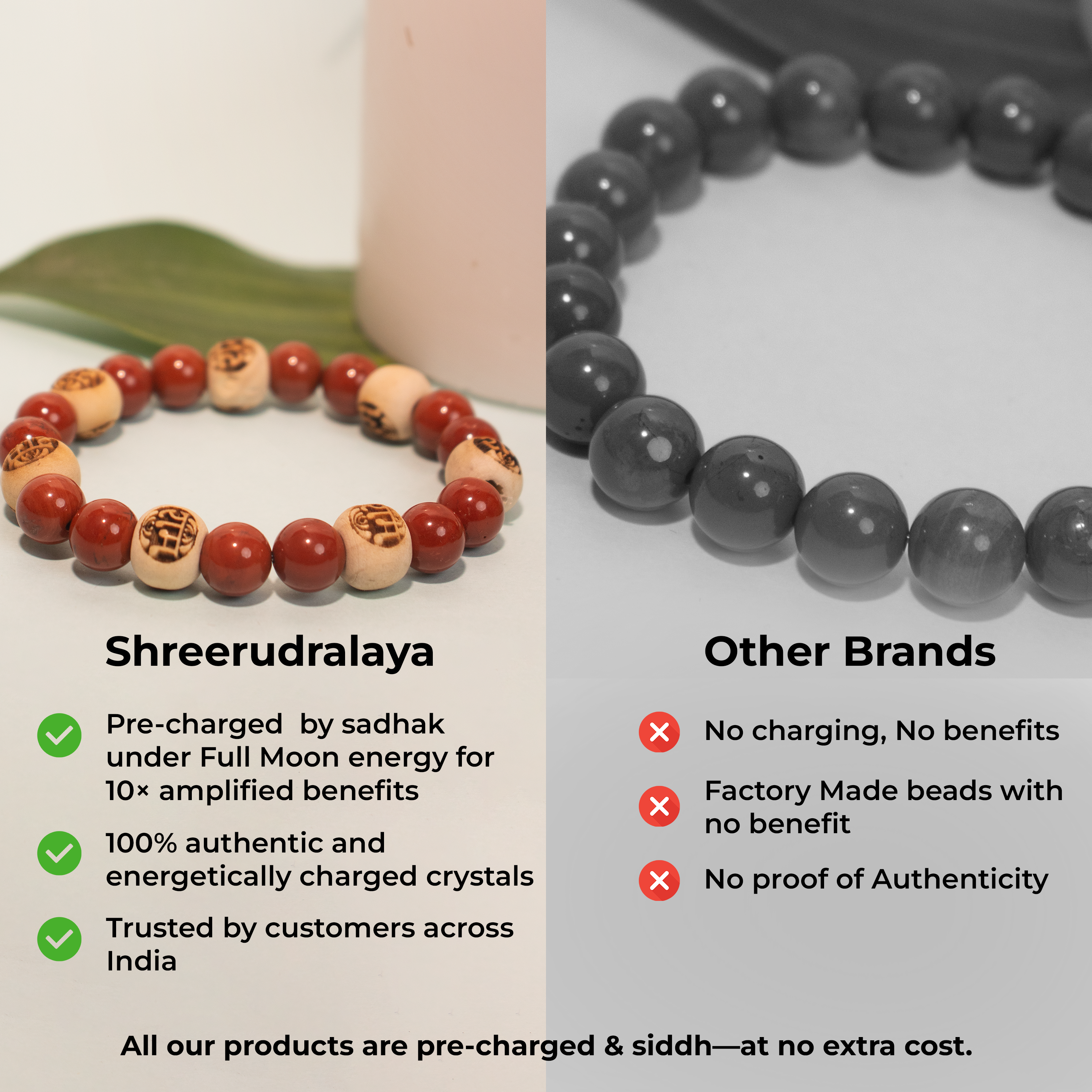 Natural Jasper & Sacred Raam Wood Bracelet