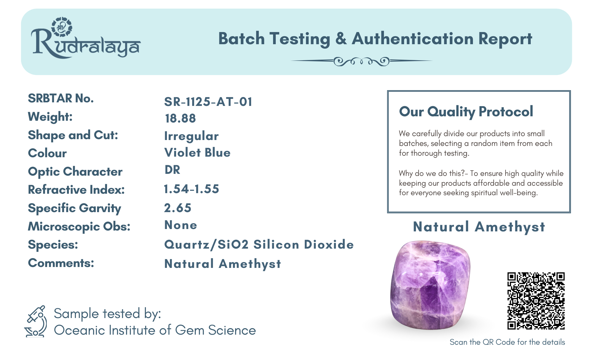 Natural Amethyst Tumble Stone