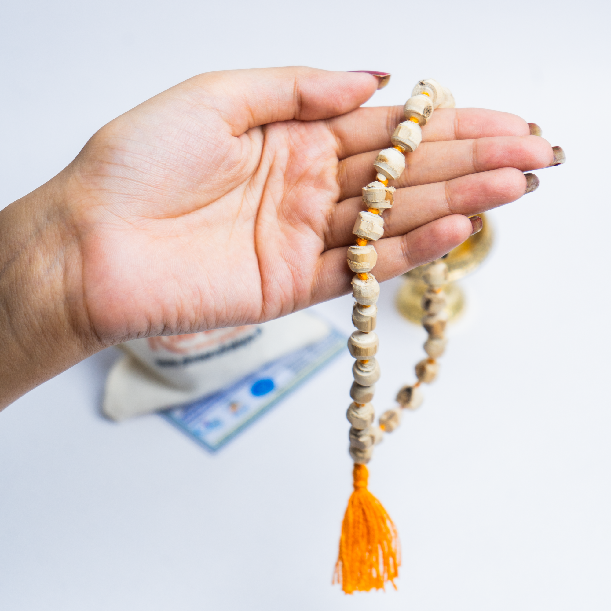 Natural Tulsi Hand Mala – Sacred Spiritual Beads