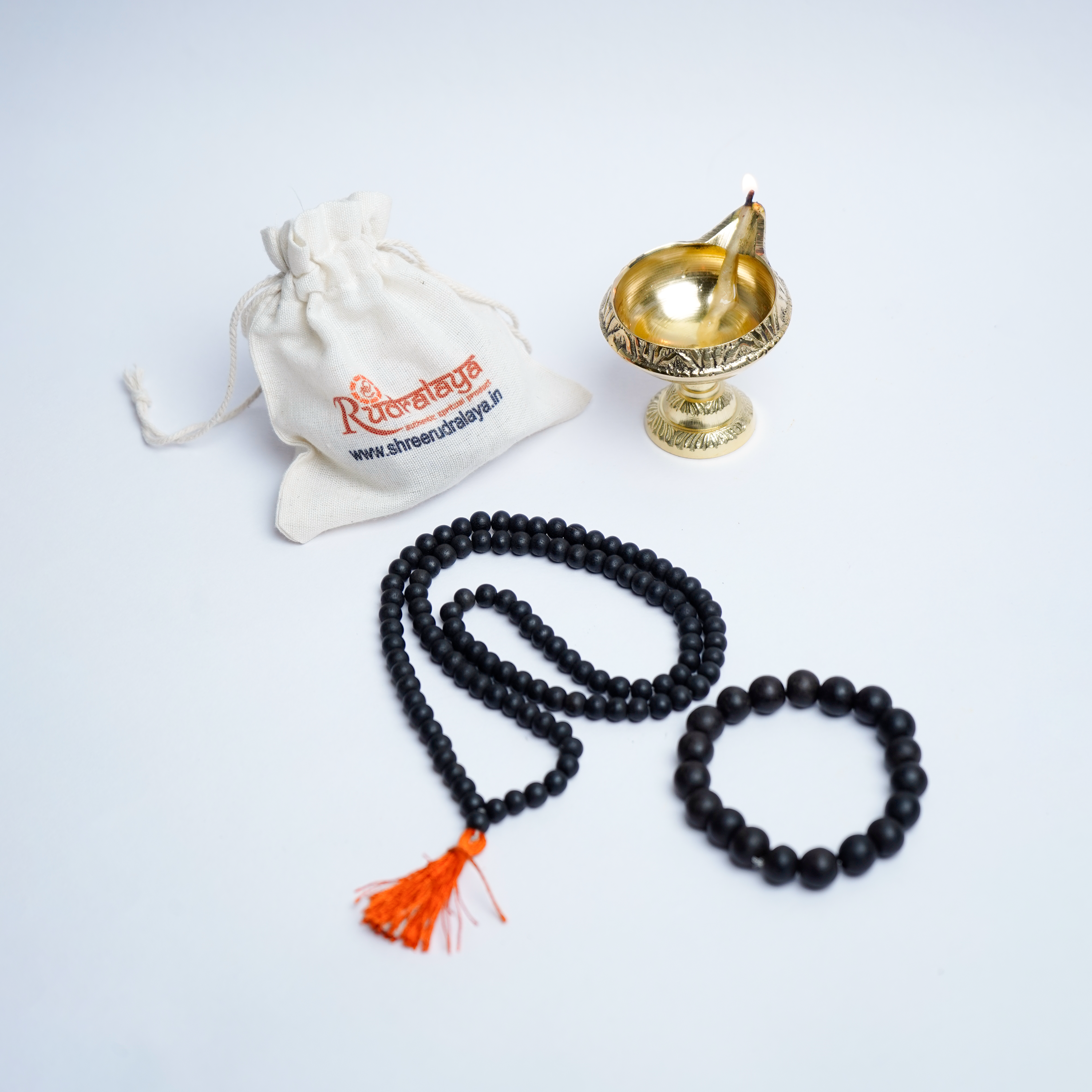 Ebony Mala & Bracelet Combo – Strength, Protection & Spiritual Energy