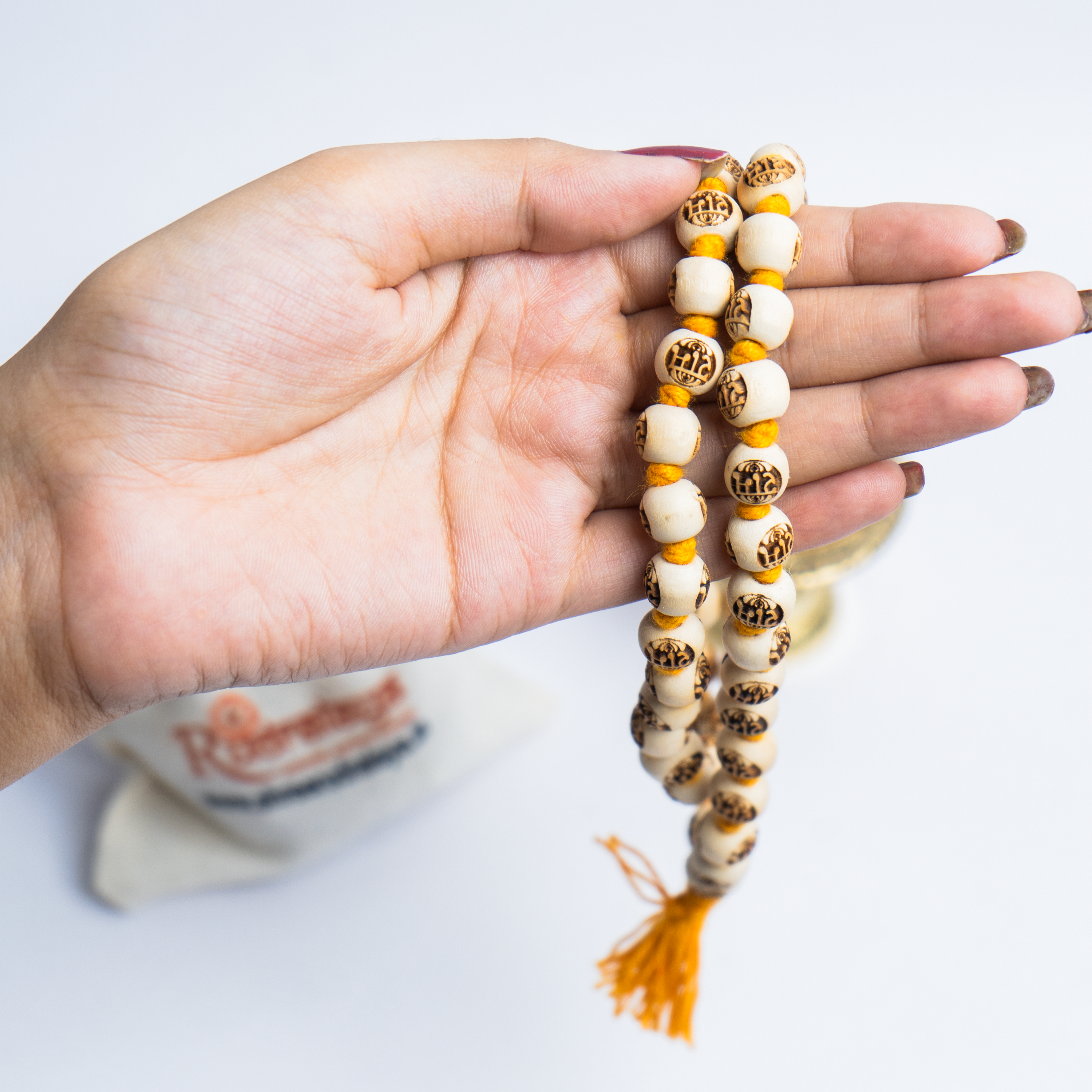 Natural Raam Wood Mala – Sacred Beads