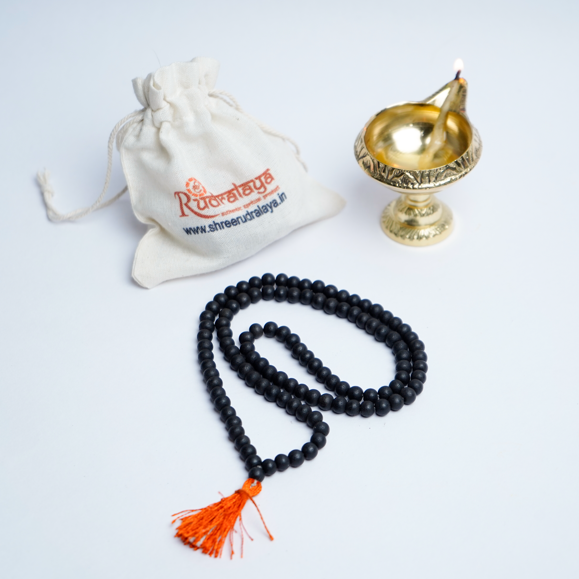 Natural Ebony (Karungali) Mala