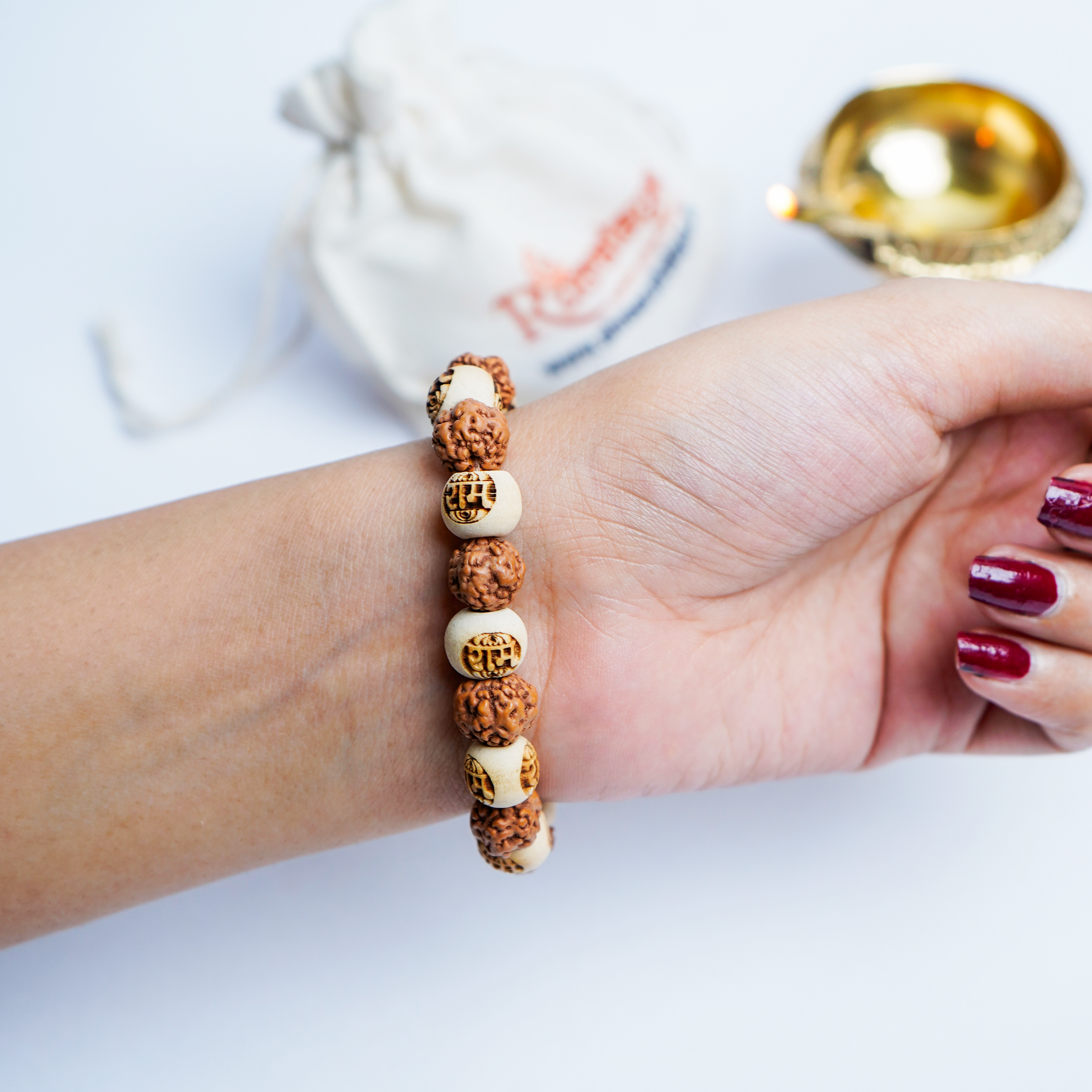 Sacred Raam Wood & Rudraksha Healing Bracelet