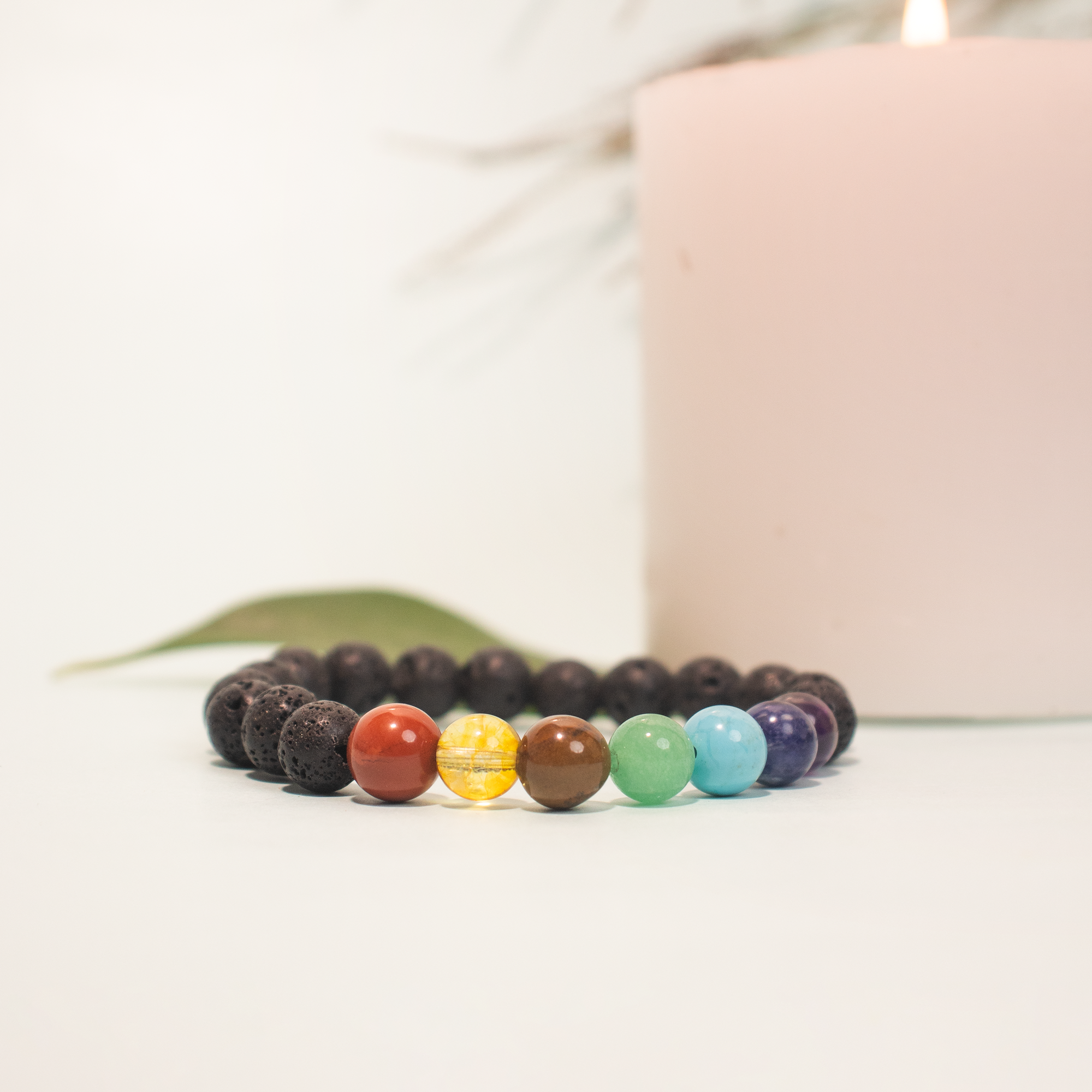7-Chakra Lava Healing Bracelet