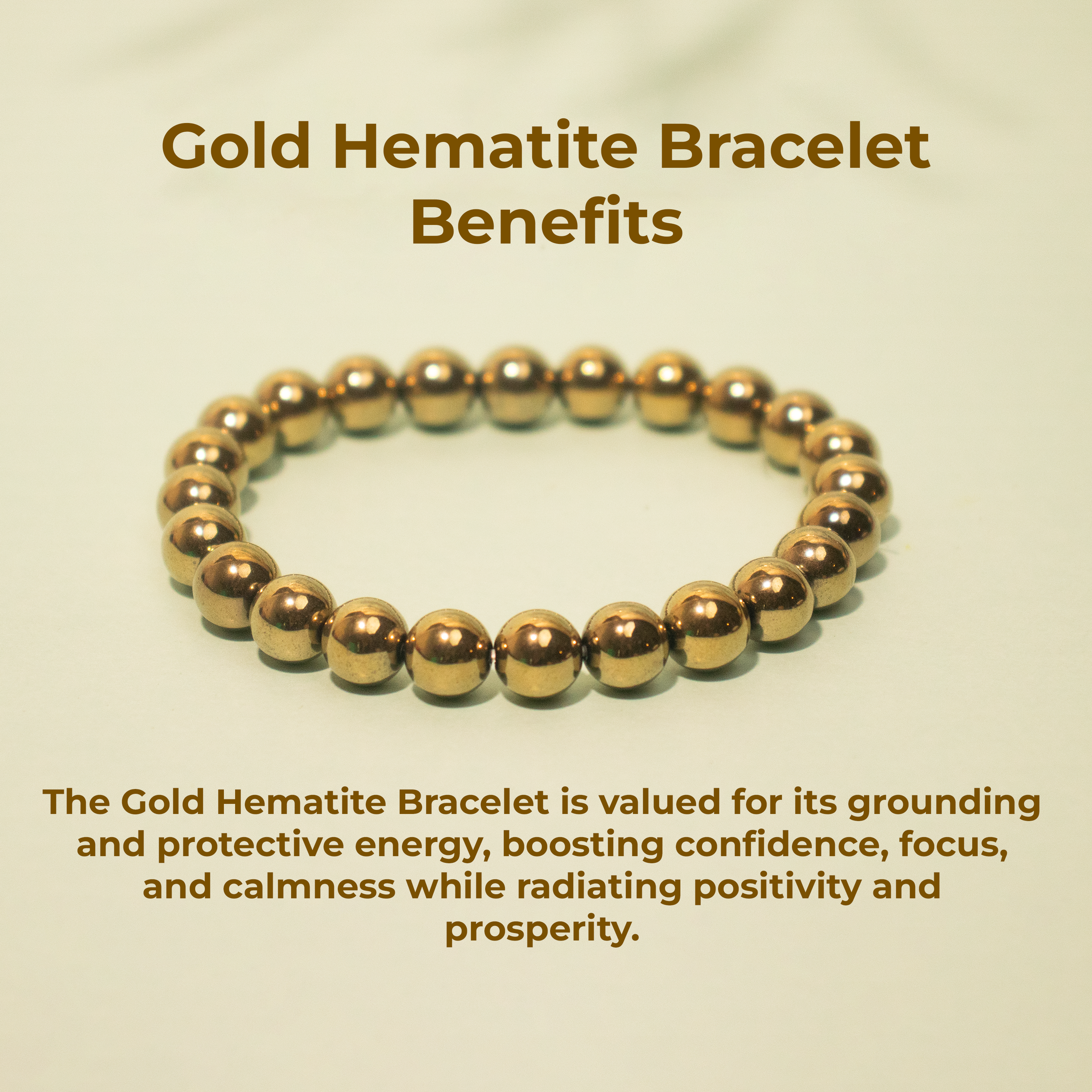 Golden Hematite Protection & Confidence Bracelet