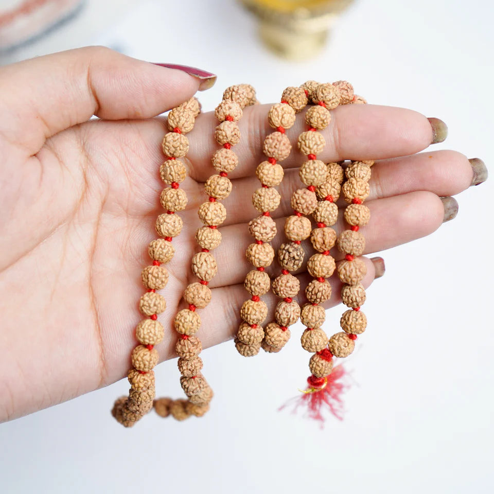 Authentic Rudraksha Mala – Premium Quality Beads for Meditation, Healing & Divine Connection Set of 2