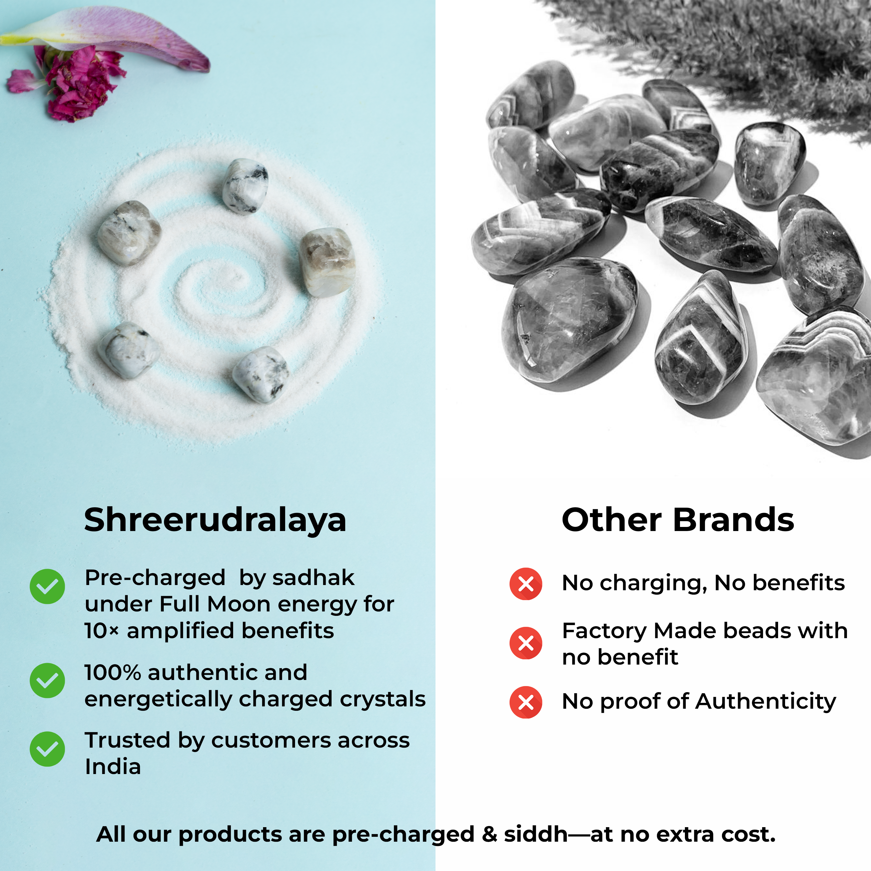 Natural Moon Stone Tumble Stone