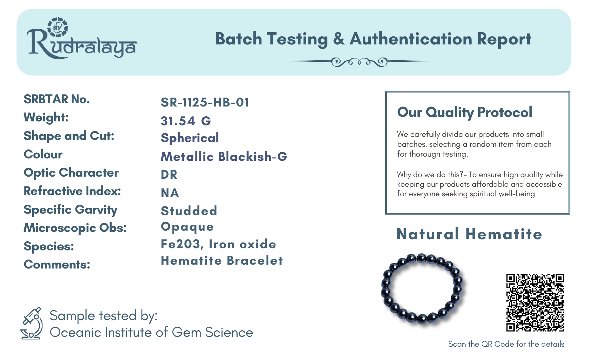 Natural Hematite Grounding Bracelet