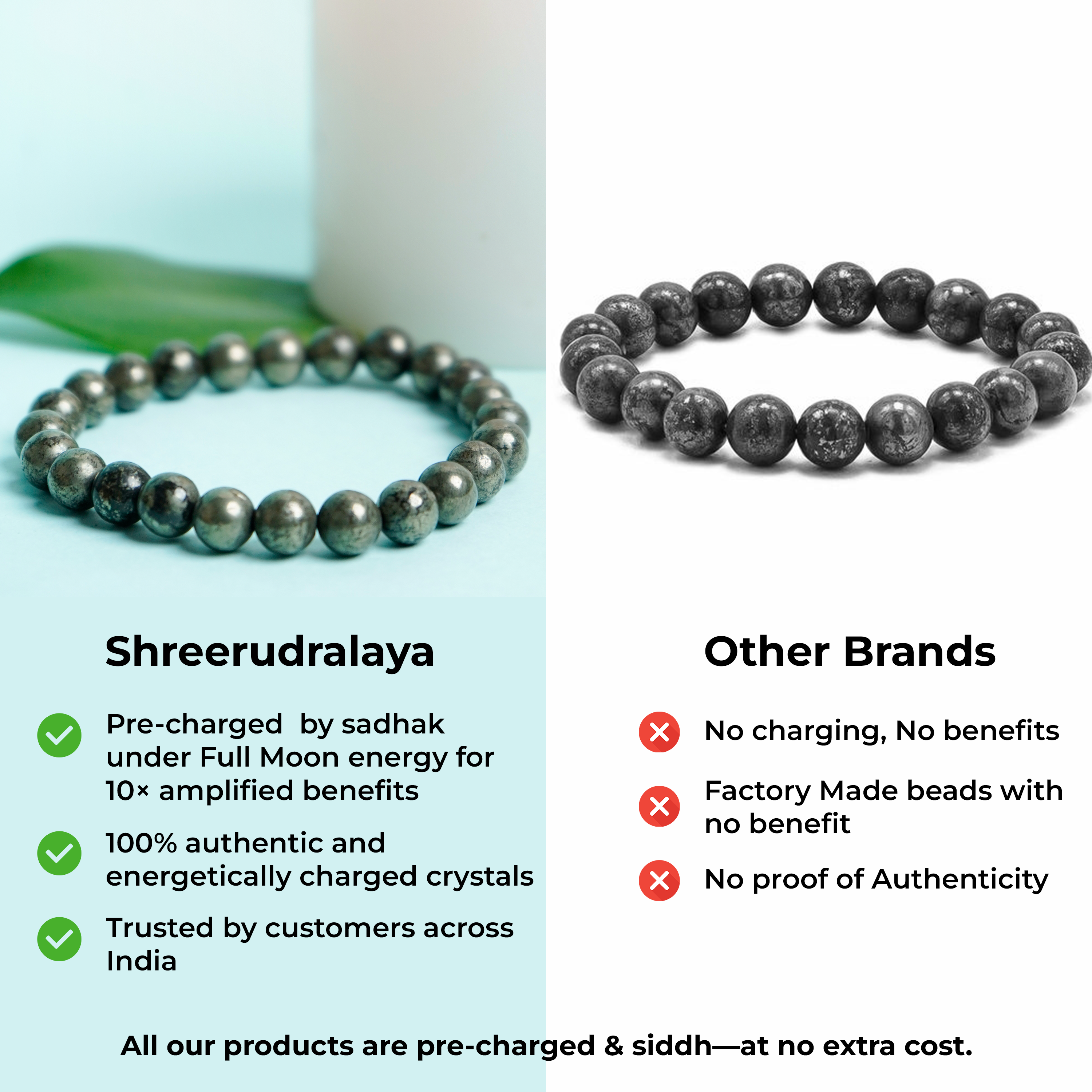 Natural Raw Pyrite Bracelet for Wealth & Money