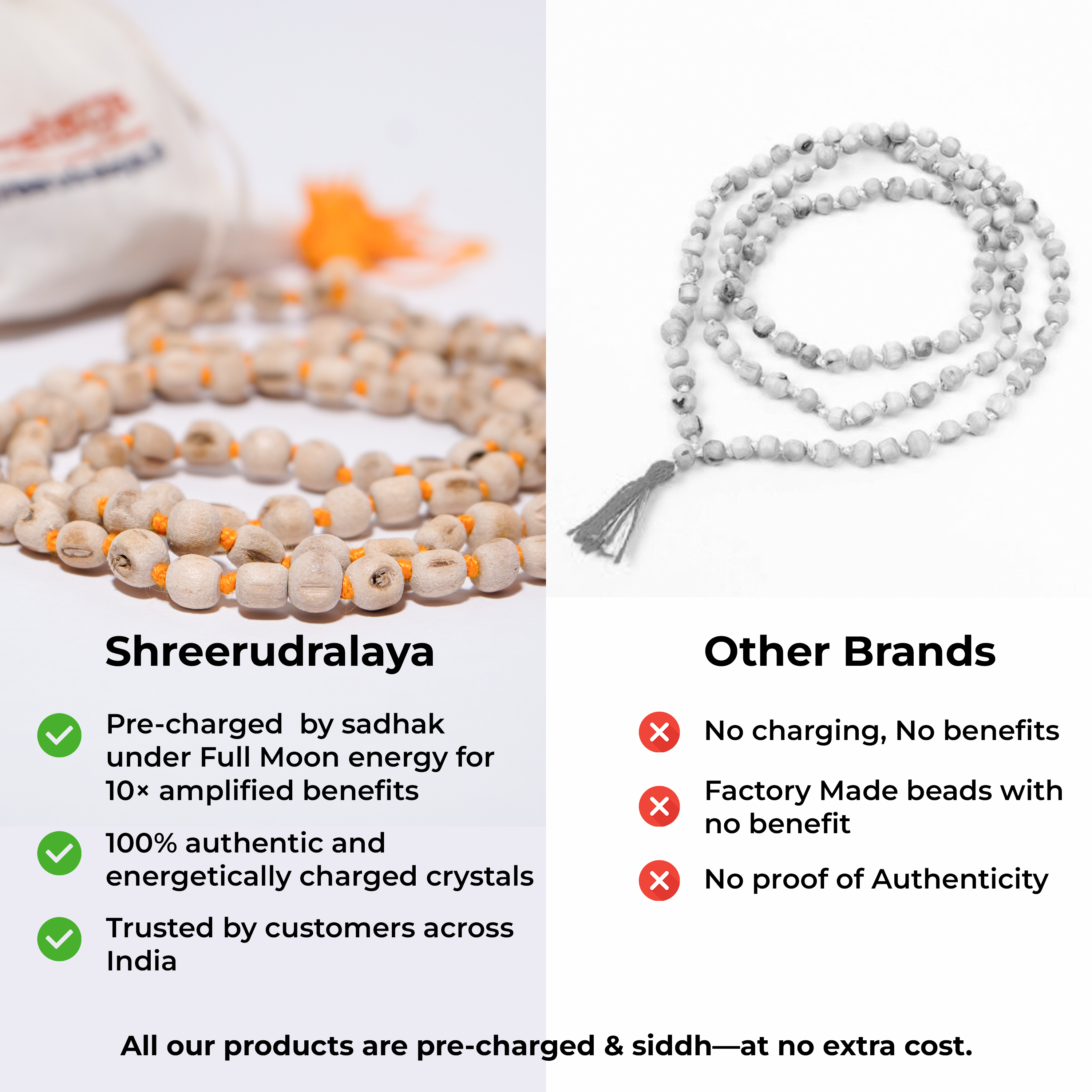 Natural Tulsi Mala | 108+1 Beads Spiritual Japa Mala for Meditation