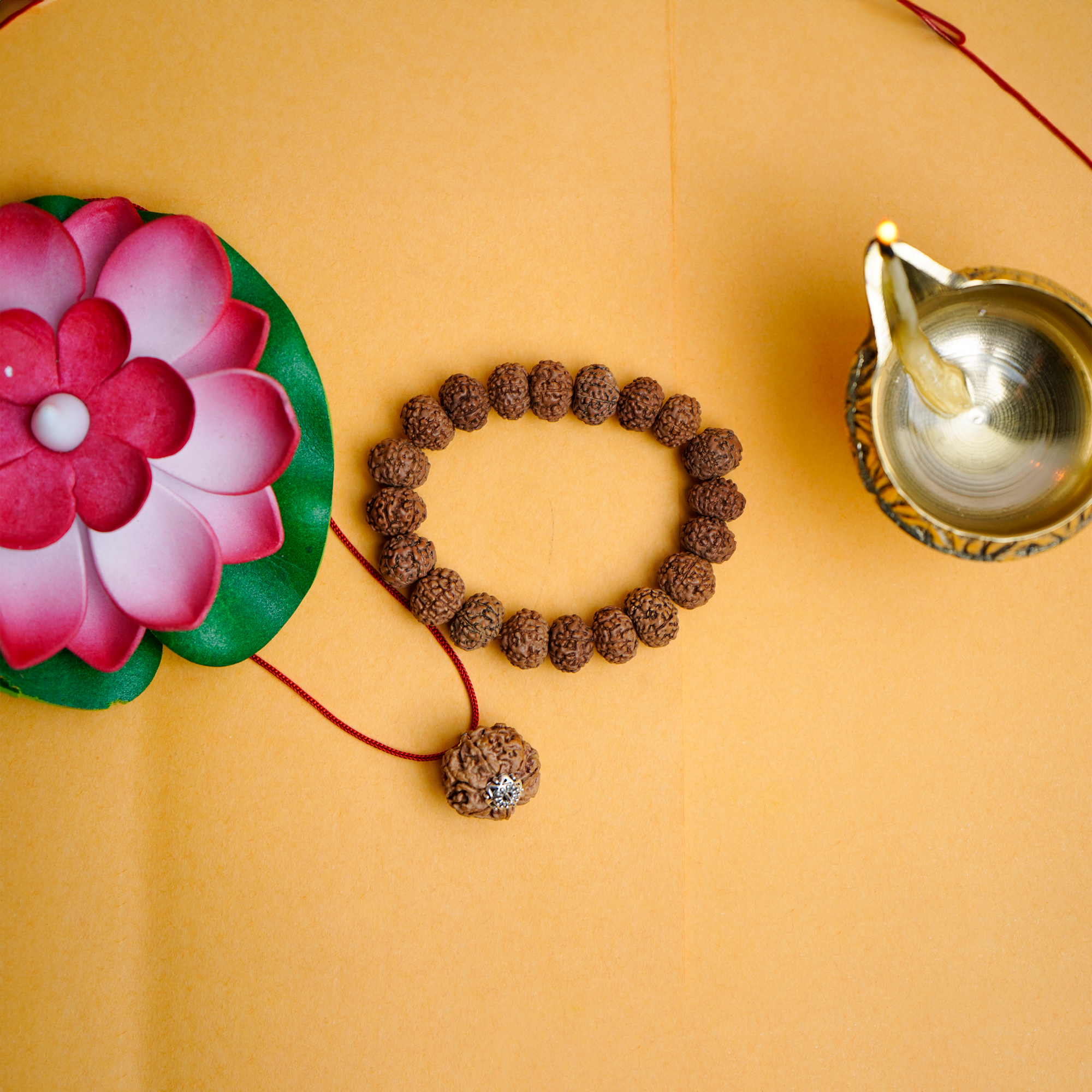 7 Mukhi Rudraksha Bracelet & 7 Mukhi Rudraksha Pendant Combo