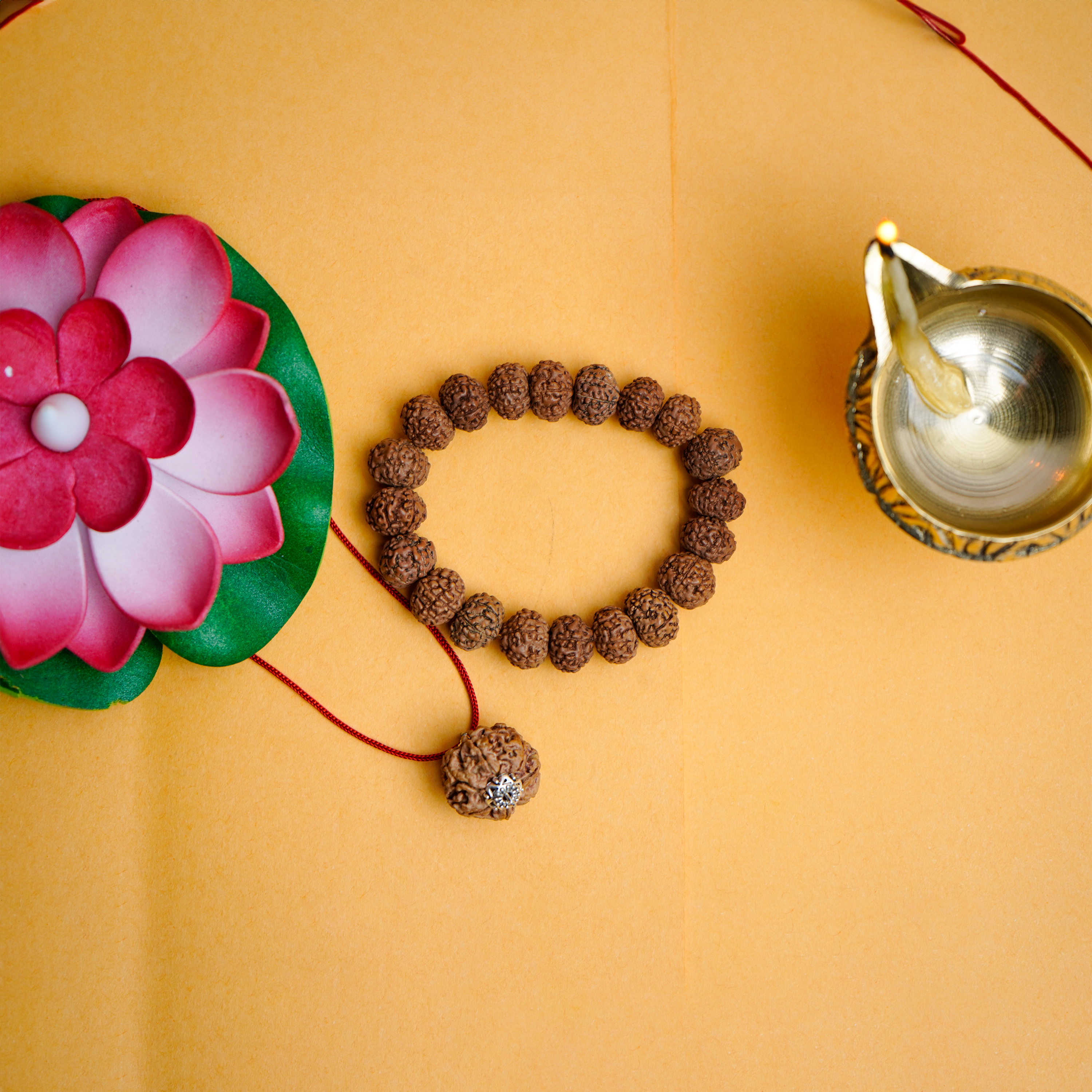 7 Mukhi Rudraksha Bracelet & 7 Mukhi Rudraksha Pendant Combo