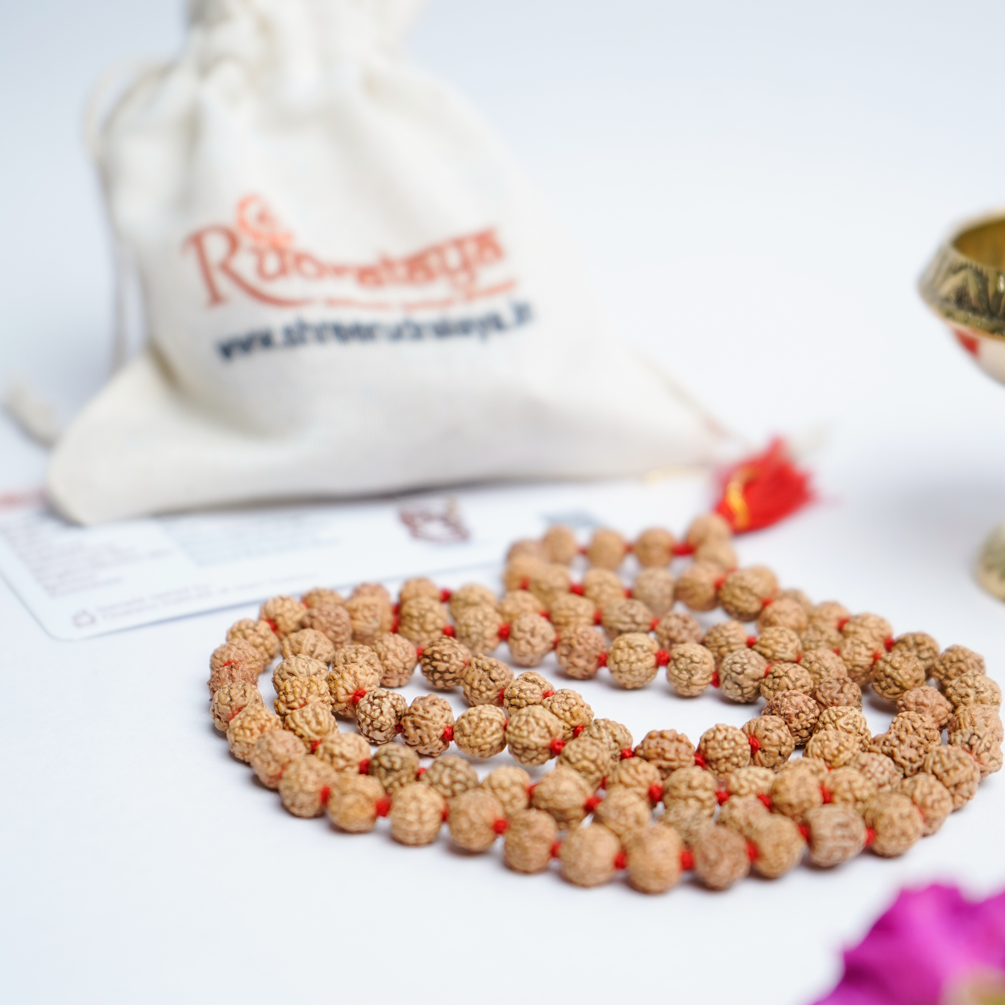 Natural Rudraksha Mala | 108+1 Beads Spiritual Mala