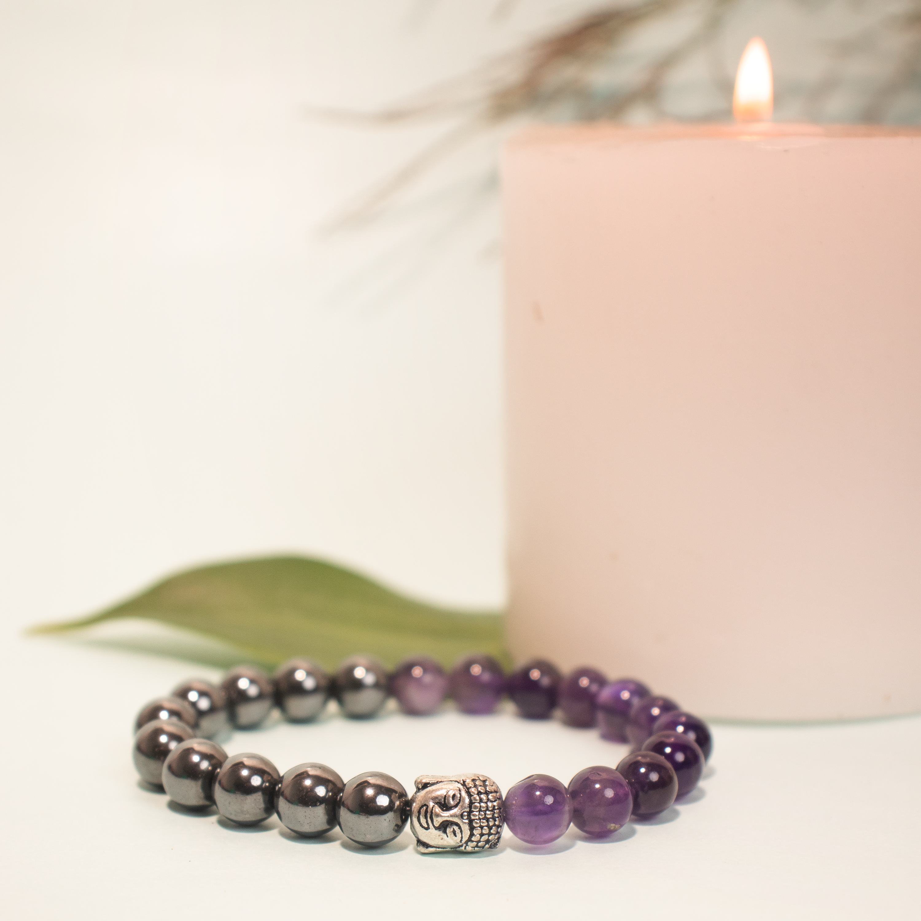 Hematite & Amethyst Bracelet | Healing Crystal