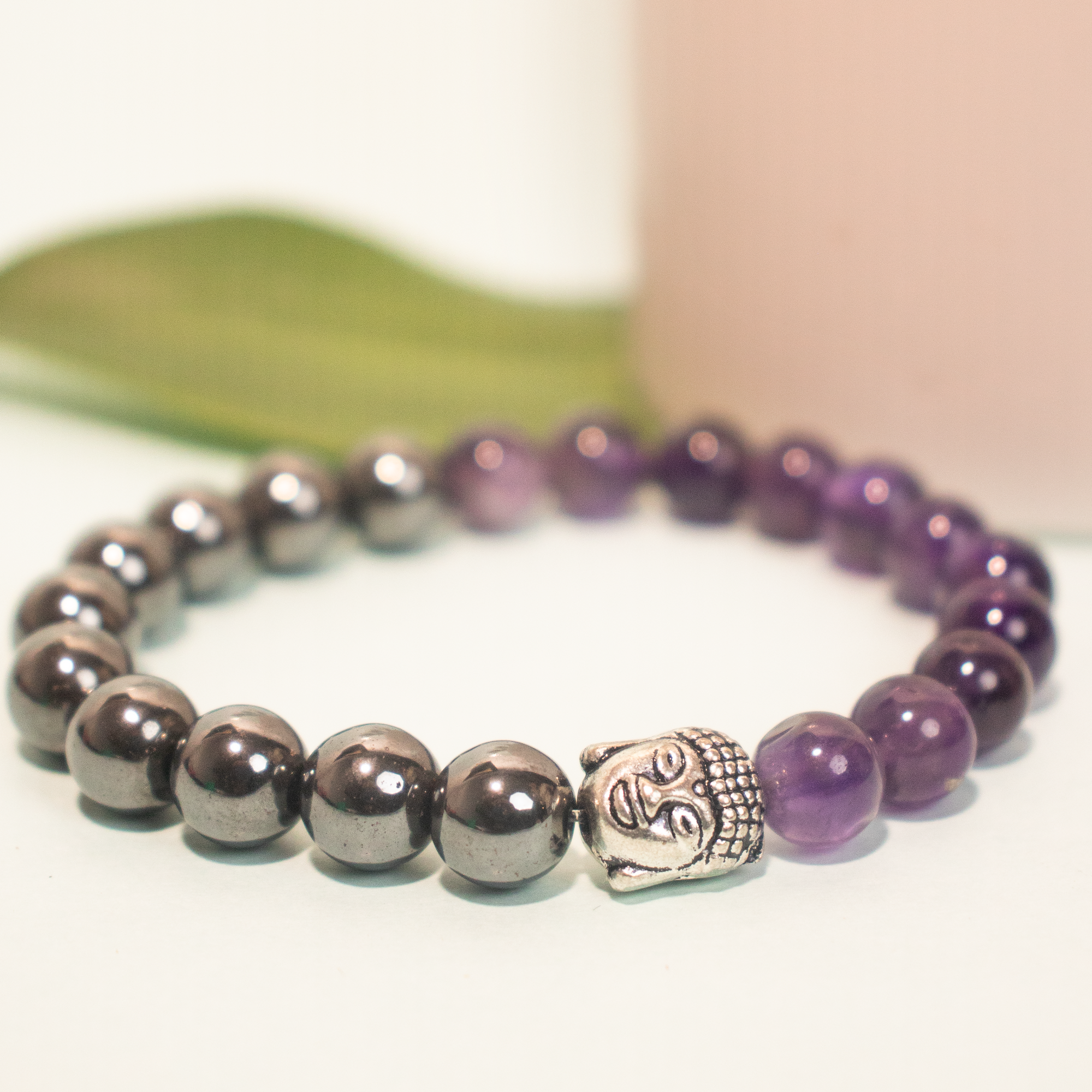 Hematite & Amethyst Bracelet | Healing Crystal