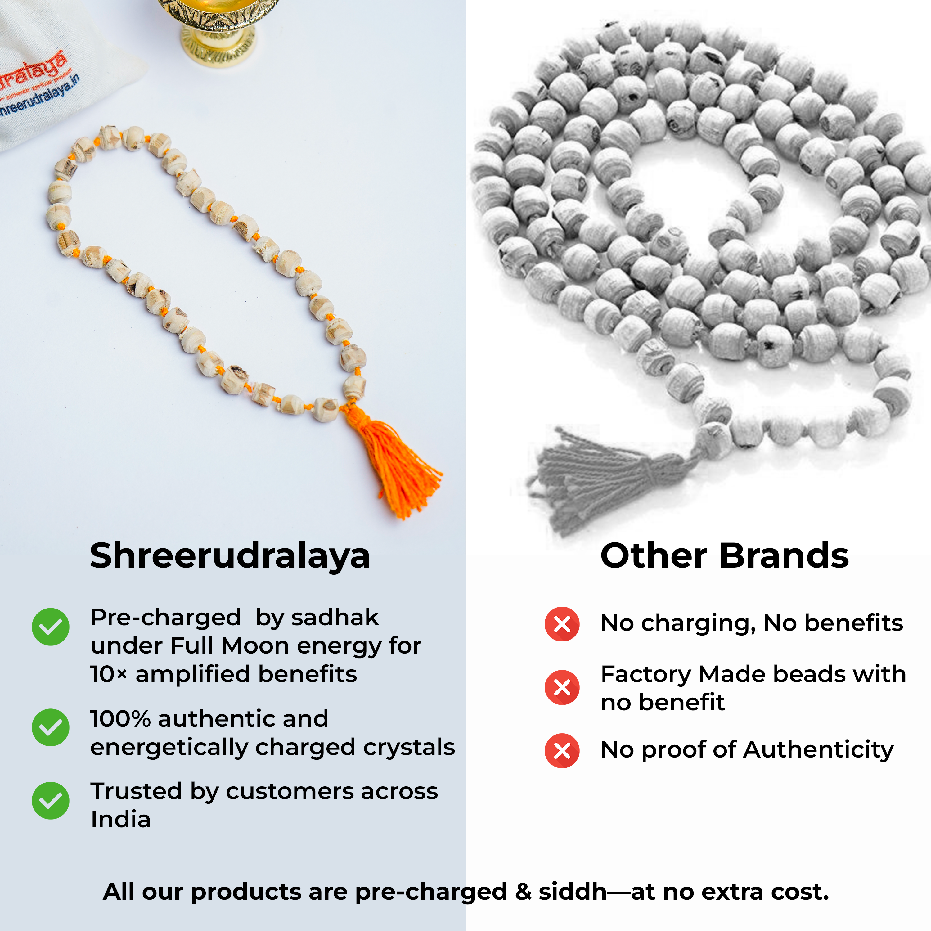 Natural Tulsi Hand Mala – Sacred Spiritual Beads