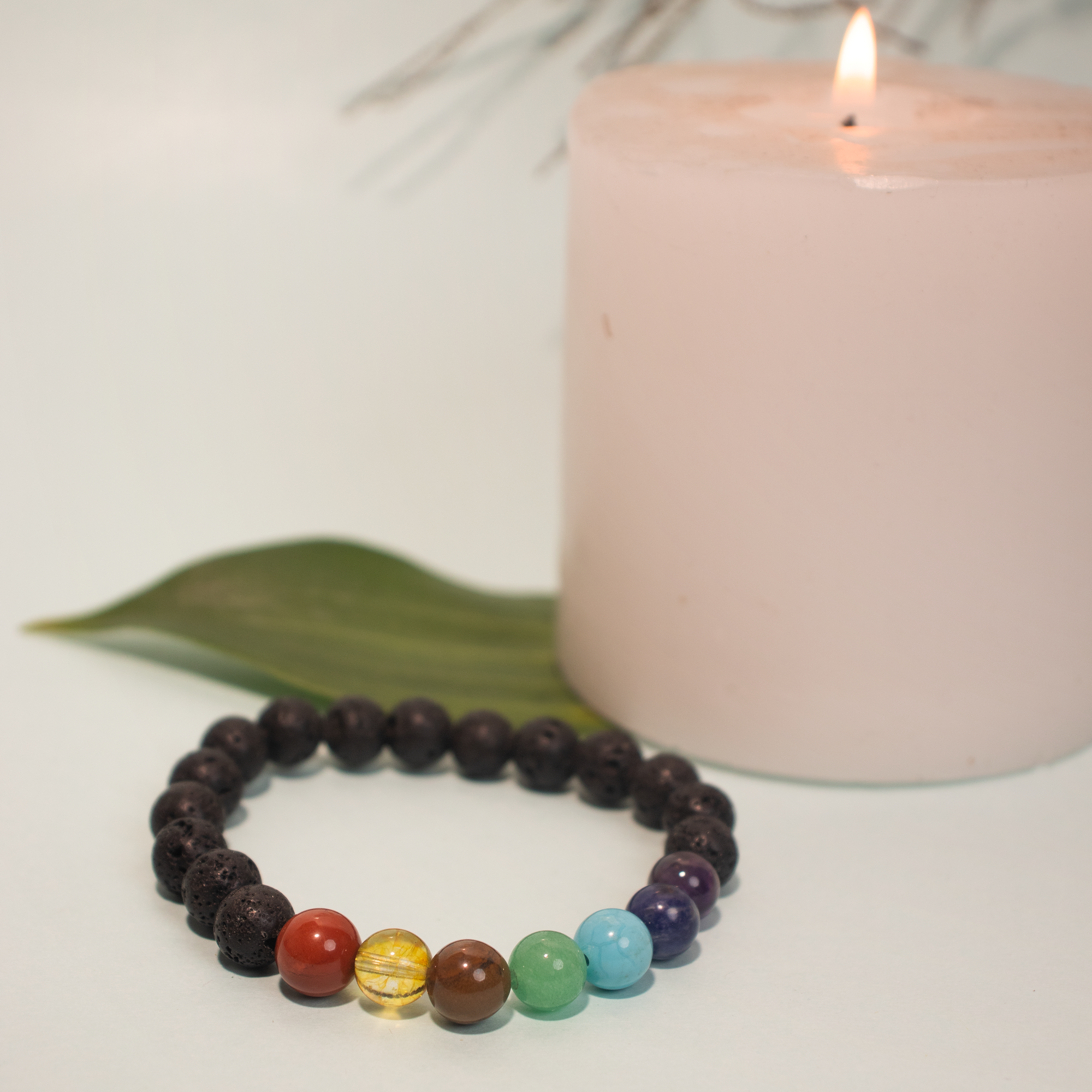 7-Chakra Lava Healing Bracelet