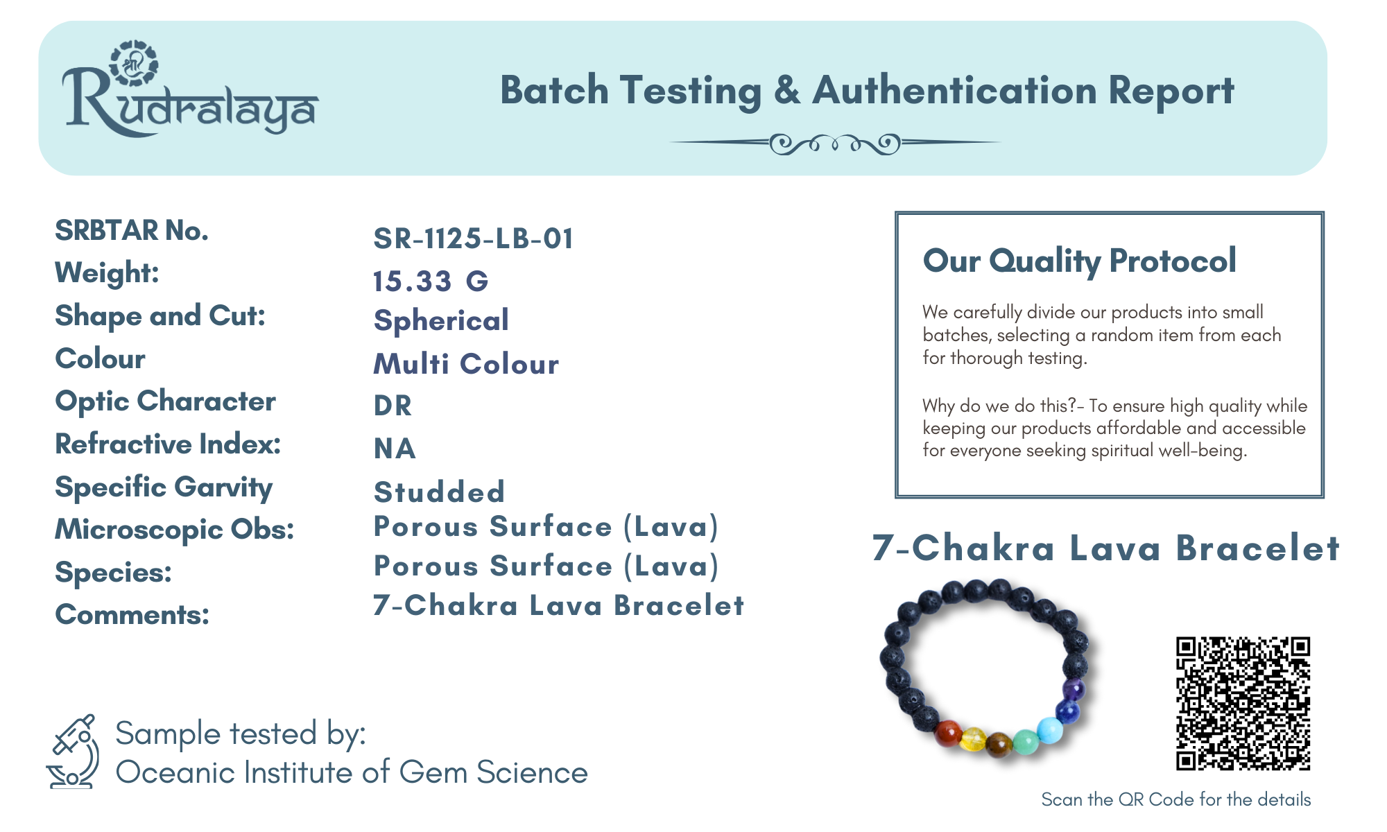 7-Chakra Lava Healing Bracelet