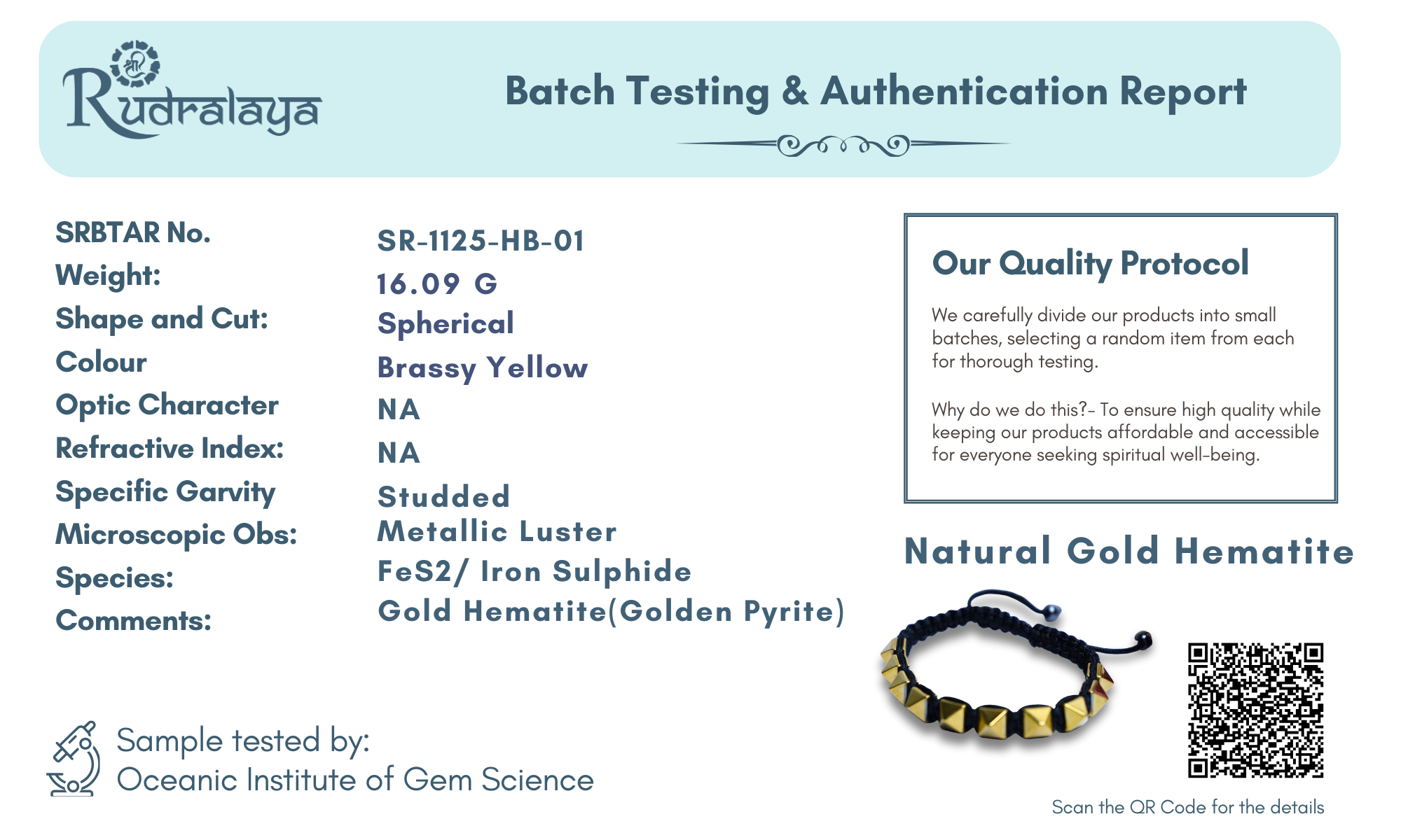 Pyramid Gold Hematite Adjustable Bracelet