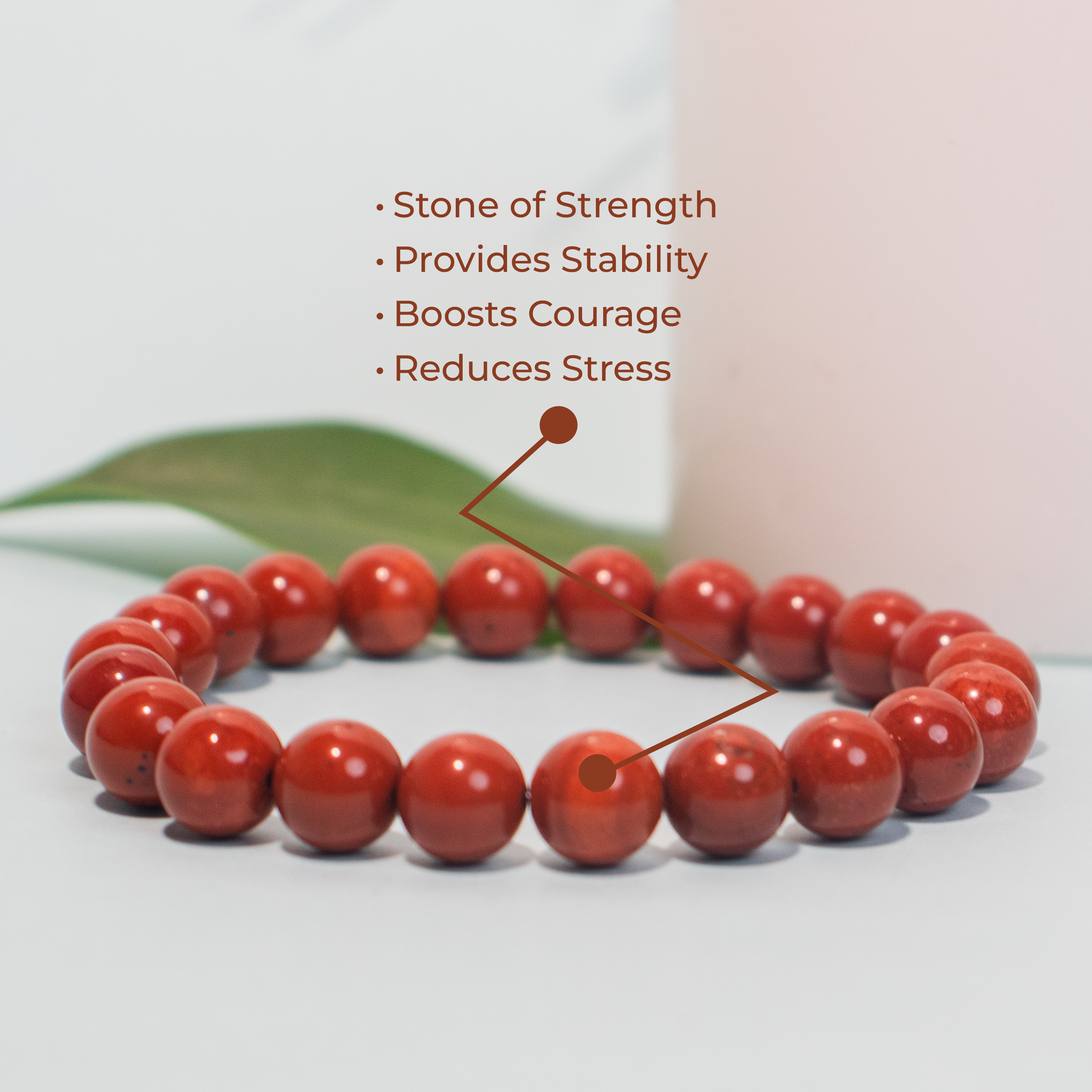 Natural Red Jasper Bracelet