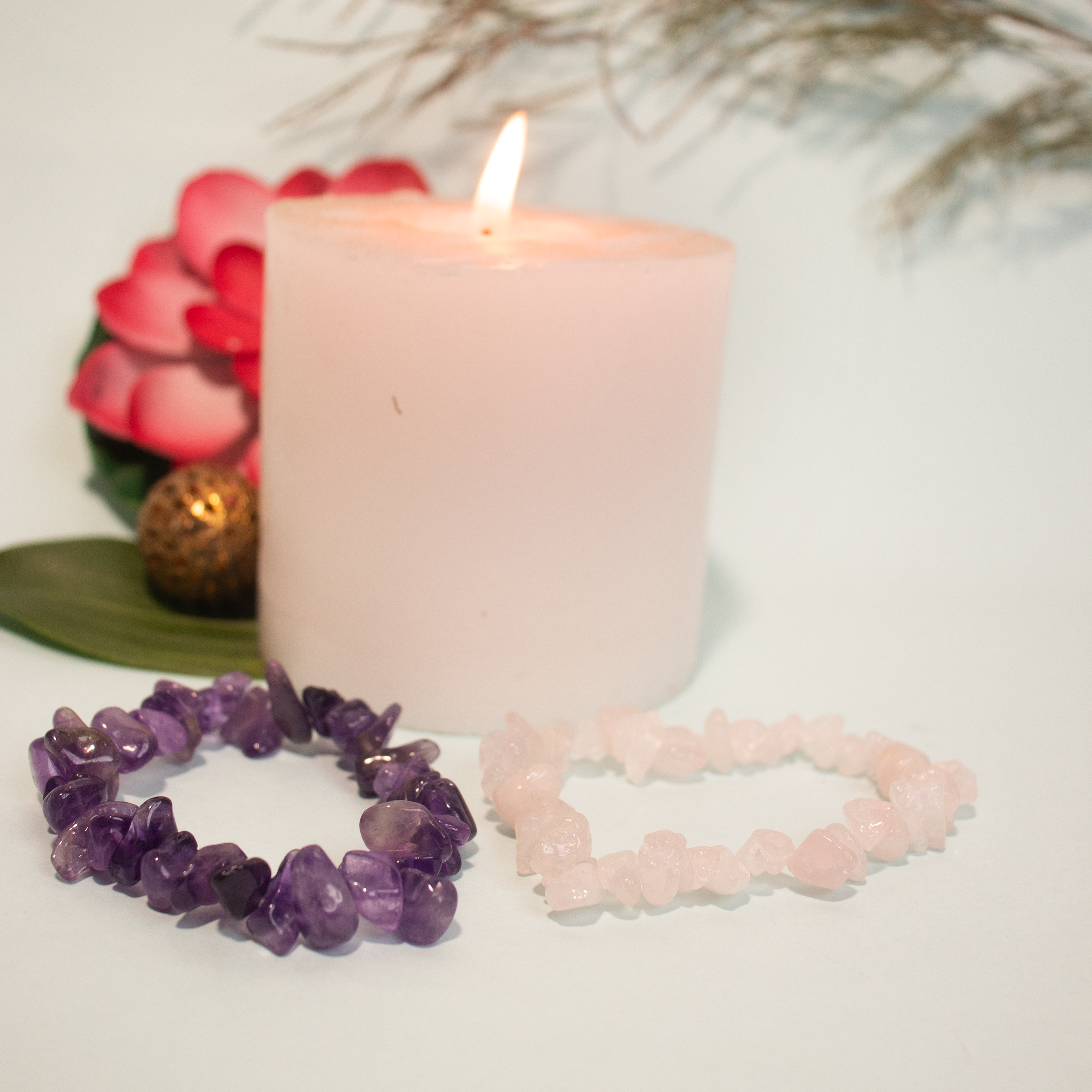 Love & Heal Combo with Rose Quartz and Amethyst