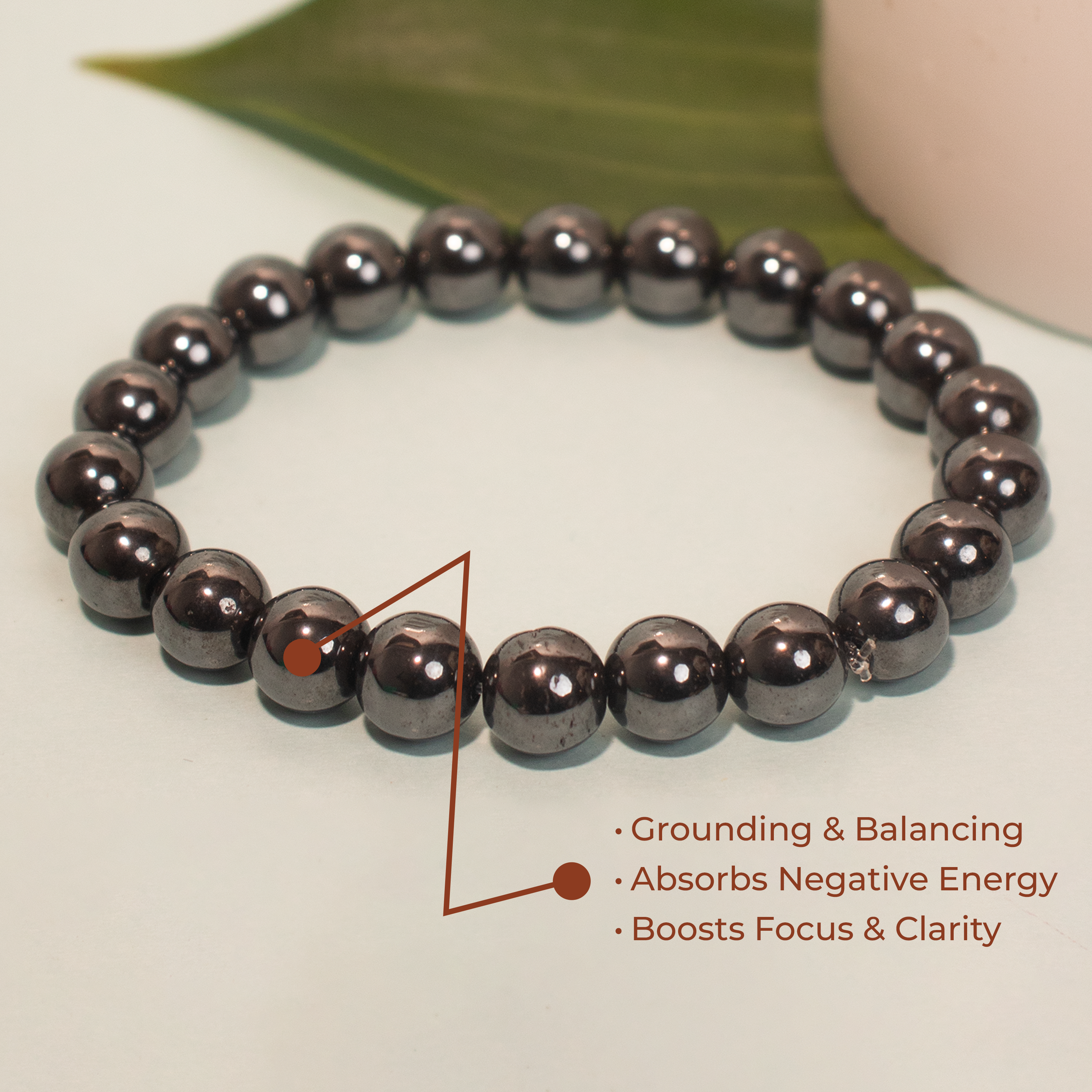 Natural Hematite Grounding Bracelet