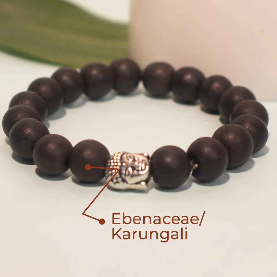 Ebony Mala & Bracelet Combo – Strength, Protection & Spiritual Energy