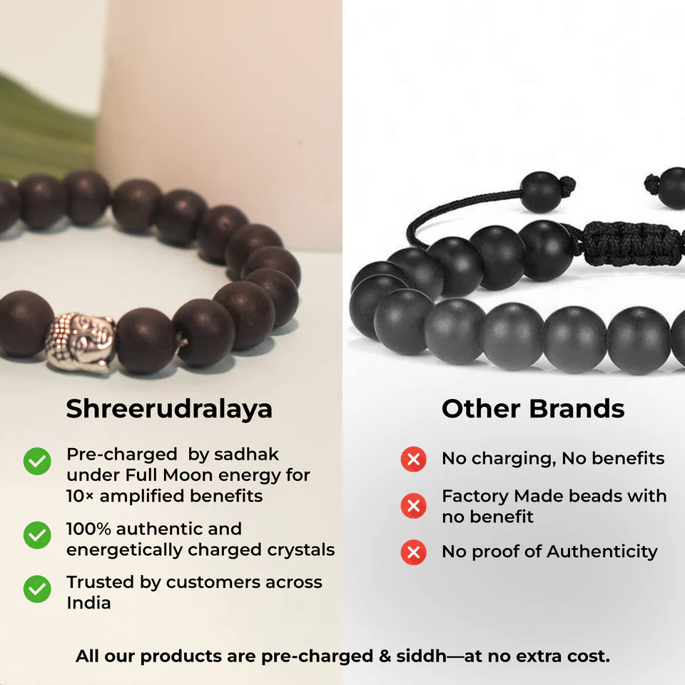Ebony Mala & Bracelet Combo – Strength, Protection & Spiritual Energy
