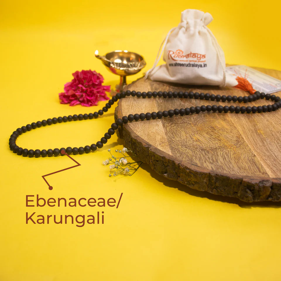 Ebony Mala & Bracelet Combo – Strength, Protection & Spiritual Energy