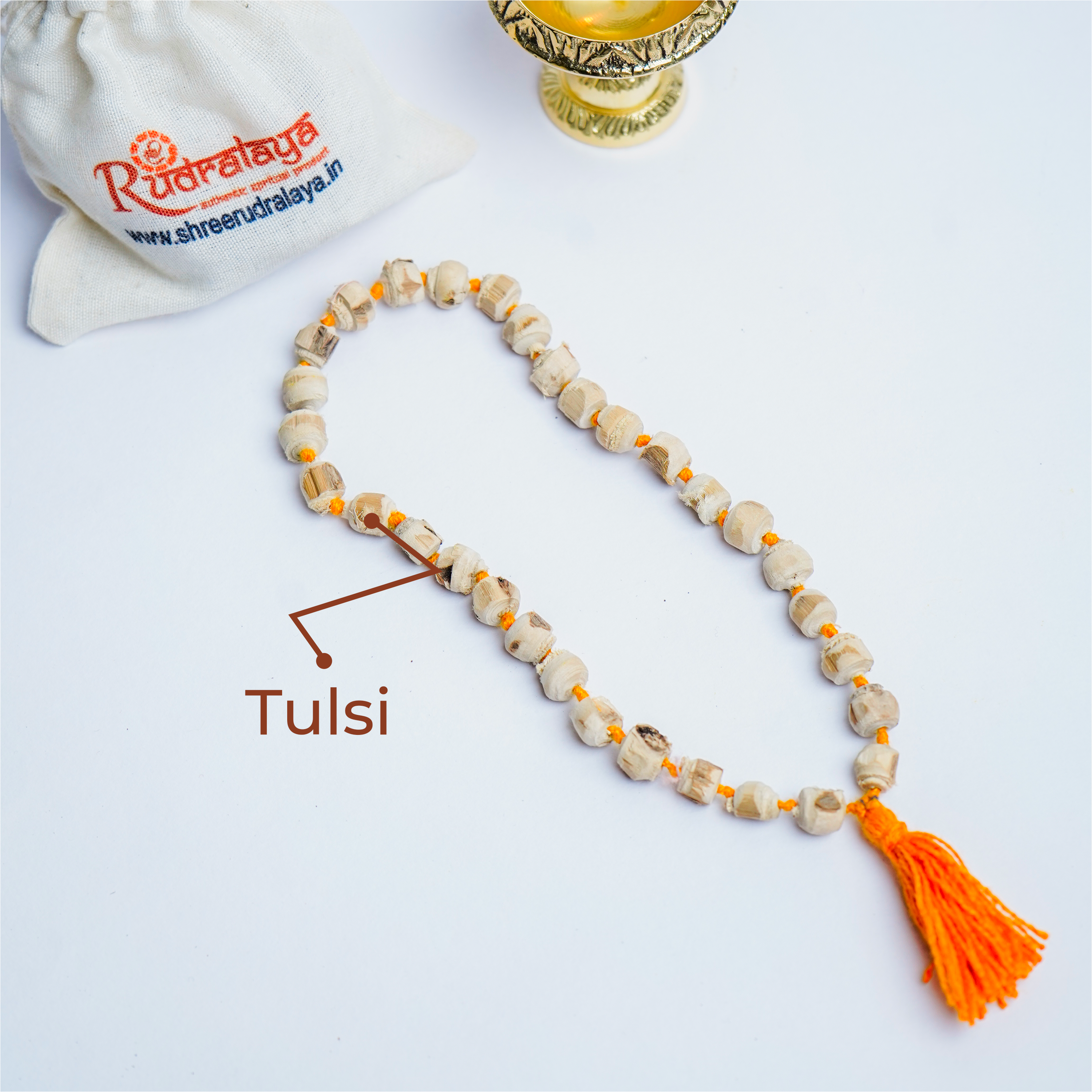 Natural Tulsi Hand Mala – Sacred Spiritual Beads