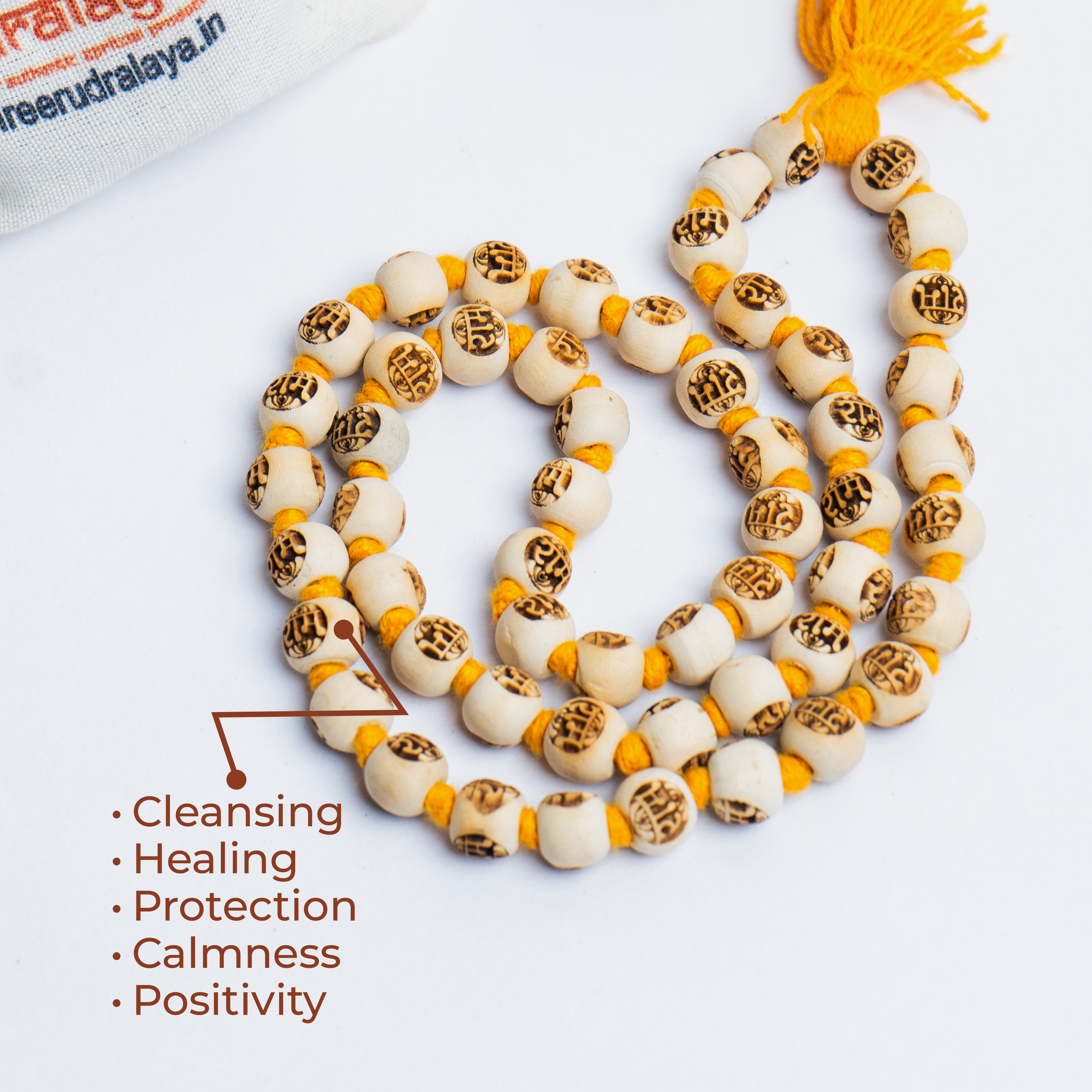 Natural Raam Wood Mala – Sacred Beads