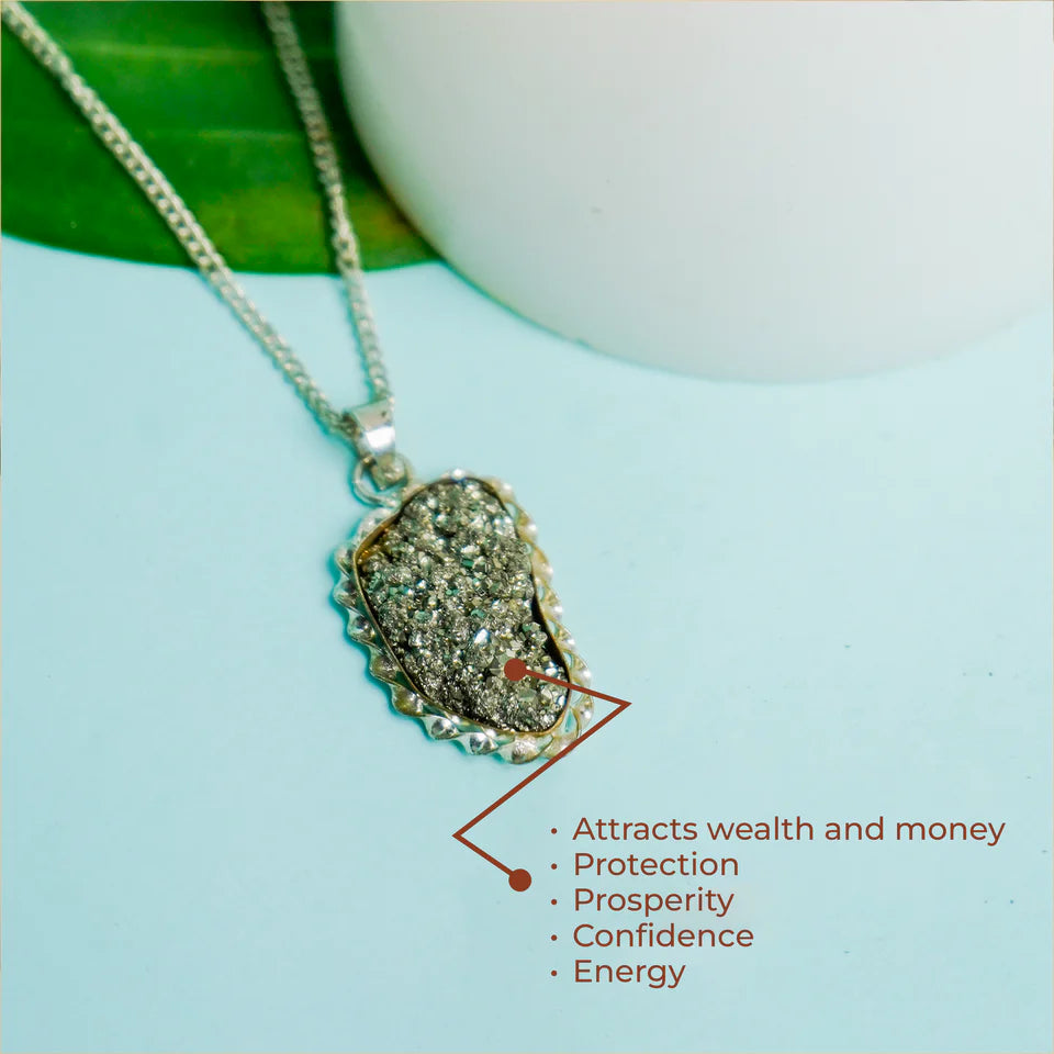 Pyrite Bracelet & Pendant Combo – Attract Wealth, Success & Protection