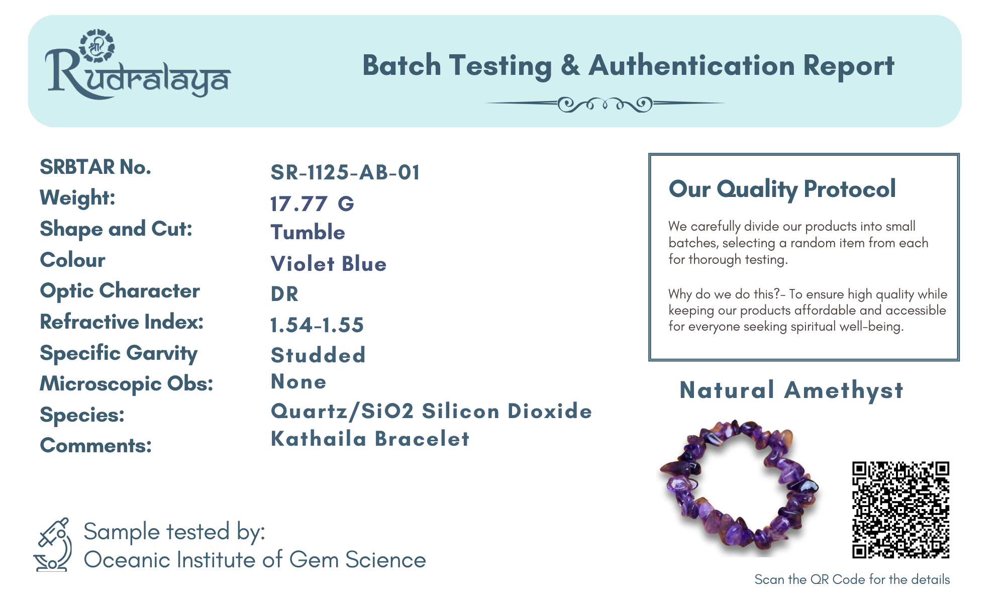 Natural Amethyst Quartz Chips Bracelet